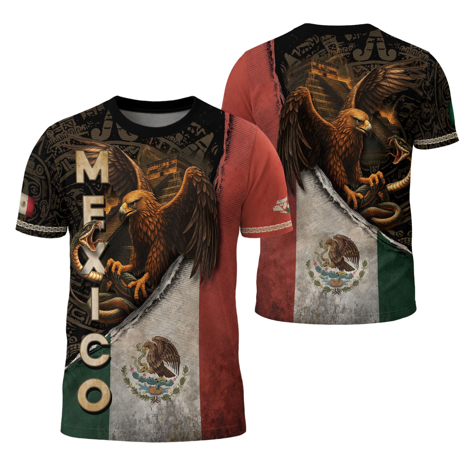 Men's Mexico Football Fan Printed Polo Shirt