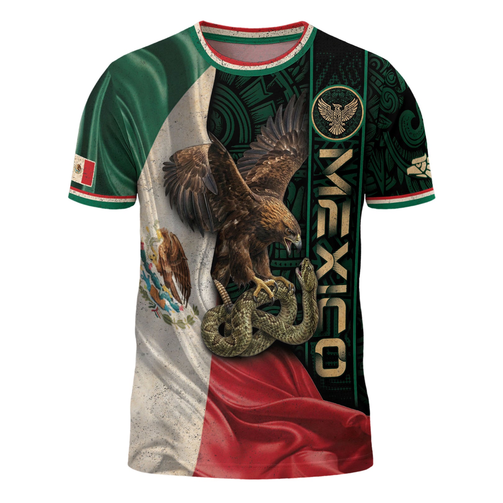 Men's Mexico Football Fan Printed Polo Shirt