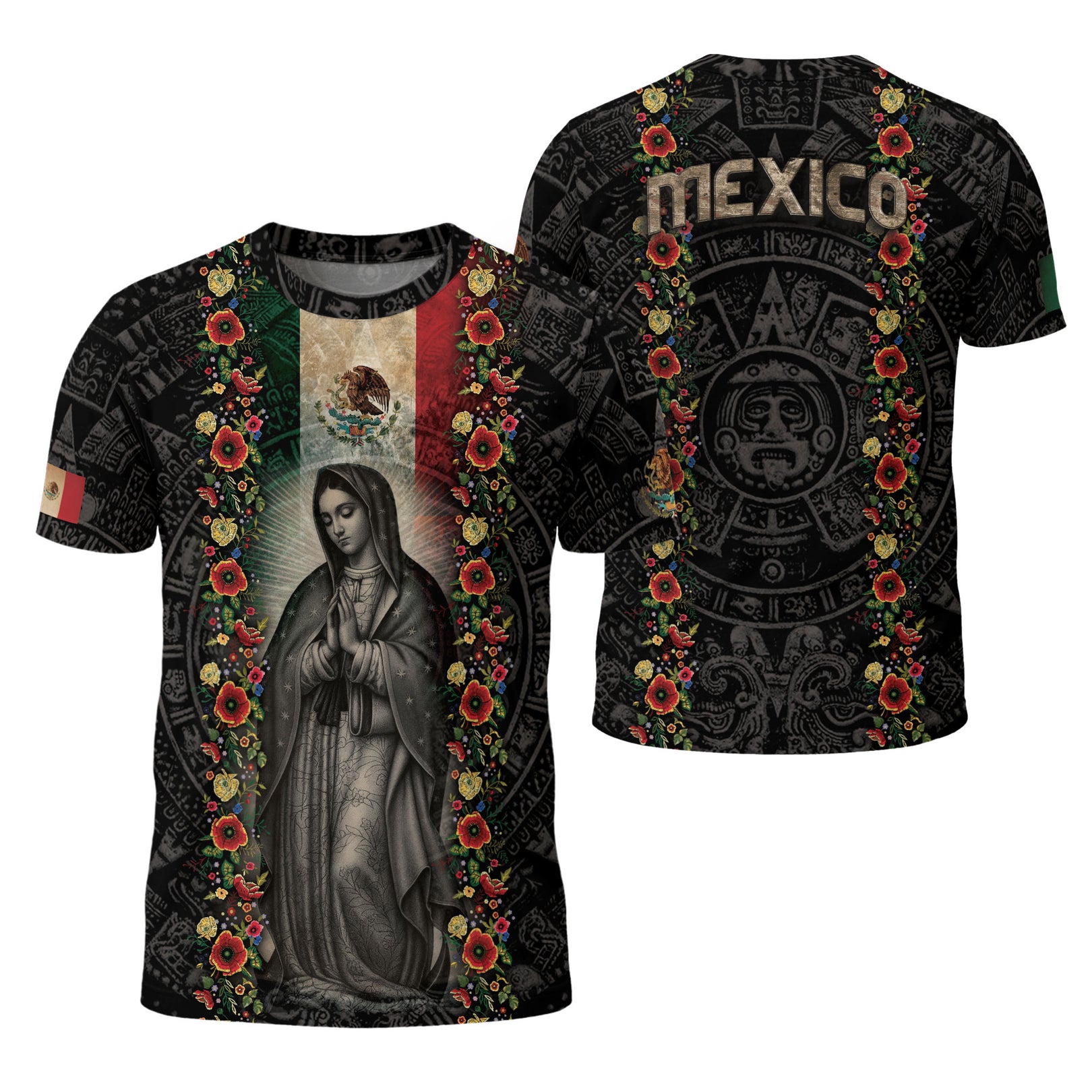 Men's Mexico Football Fan Printed Polo Shirt