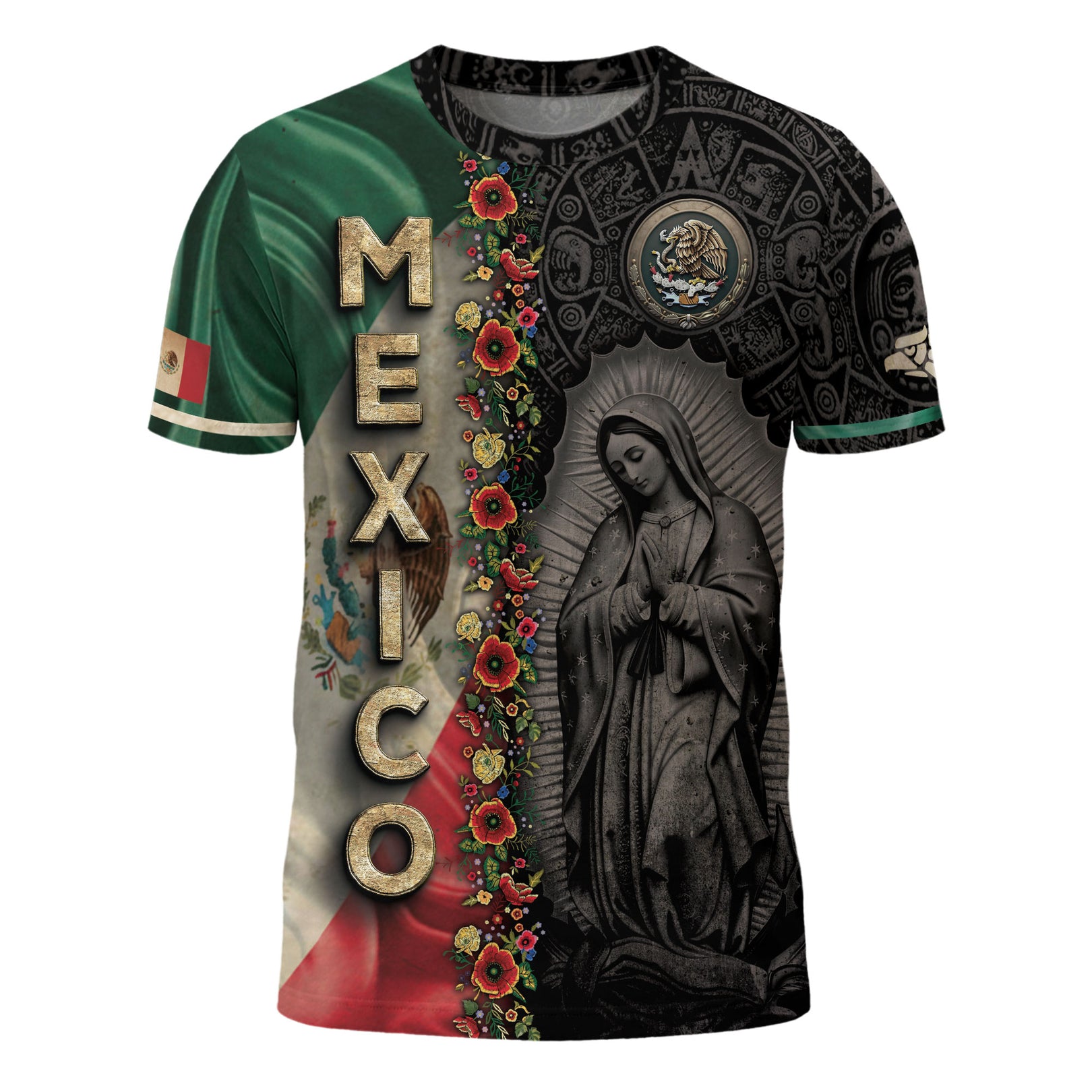 Men's Mexico Football Fan Printed Polo Shirt