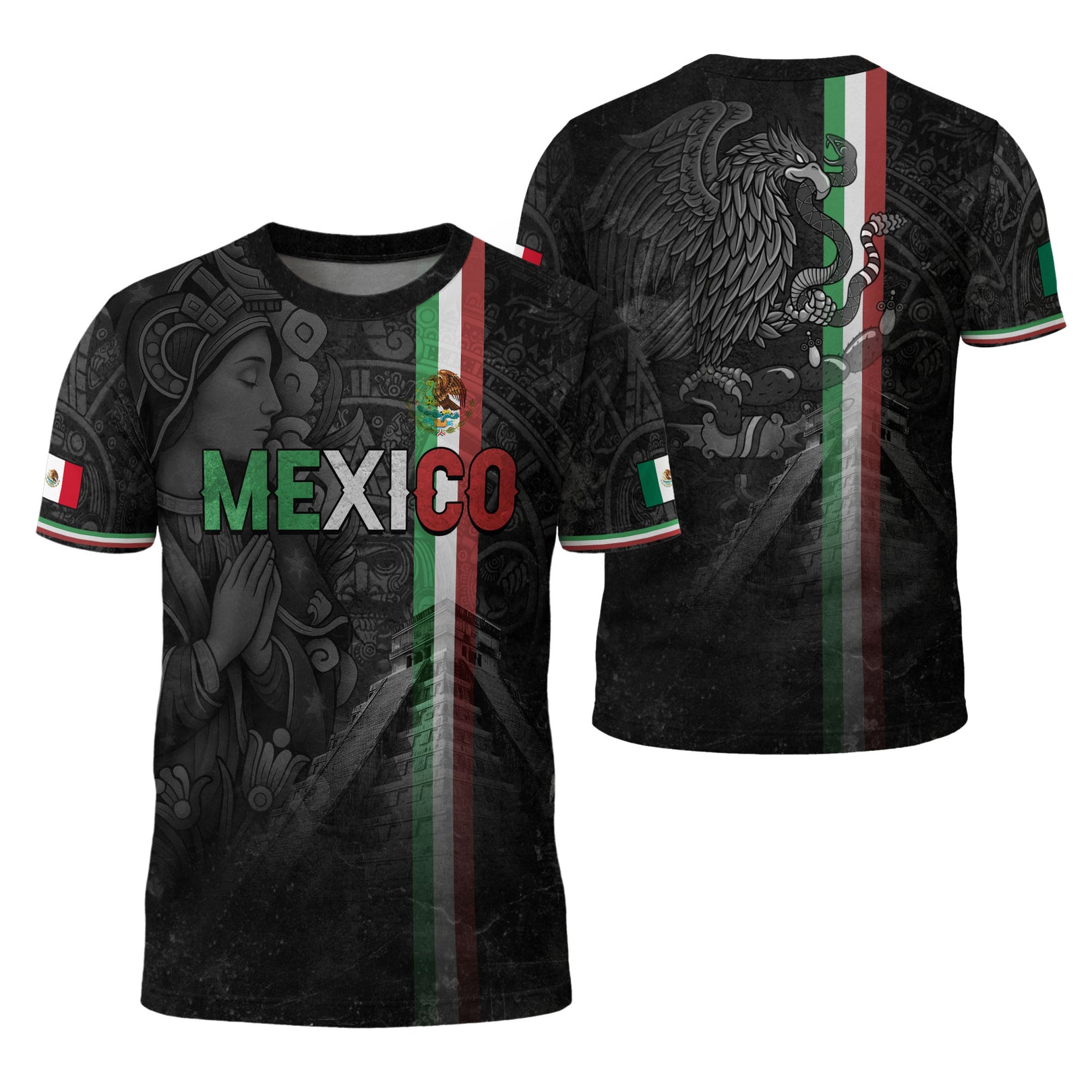 Men's Mexico Football Fan Printed Polo Shirt