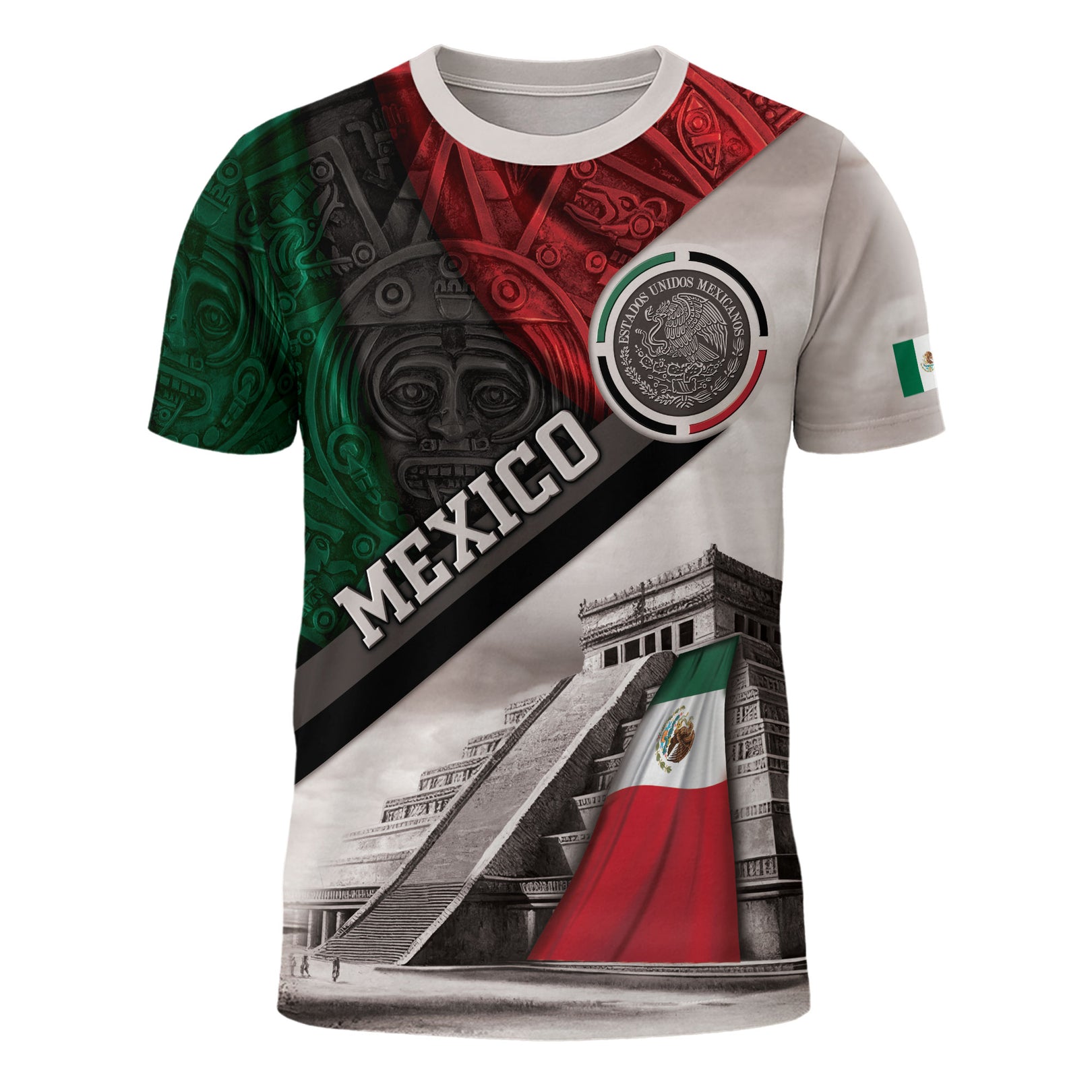 Men's Mexico Football Fan Printed Polo Shirt