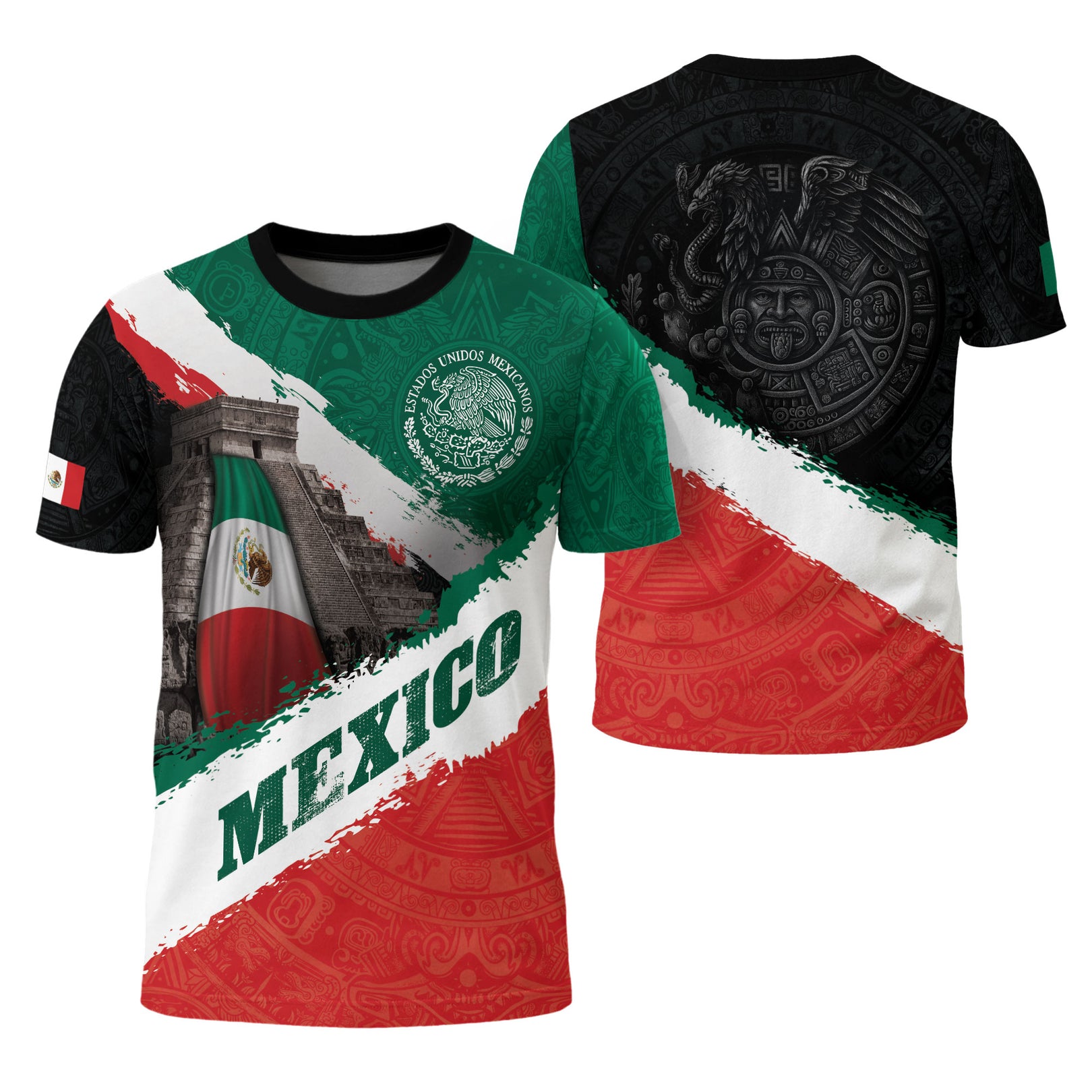 Men's Mexico Football Fan Printed Polo Shirt