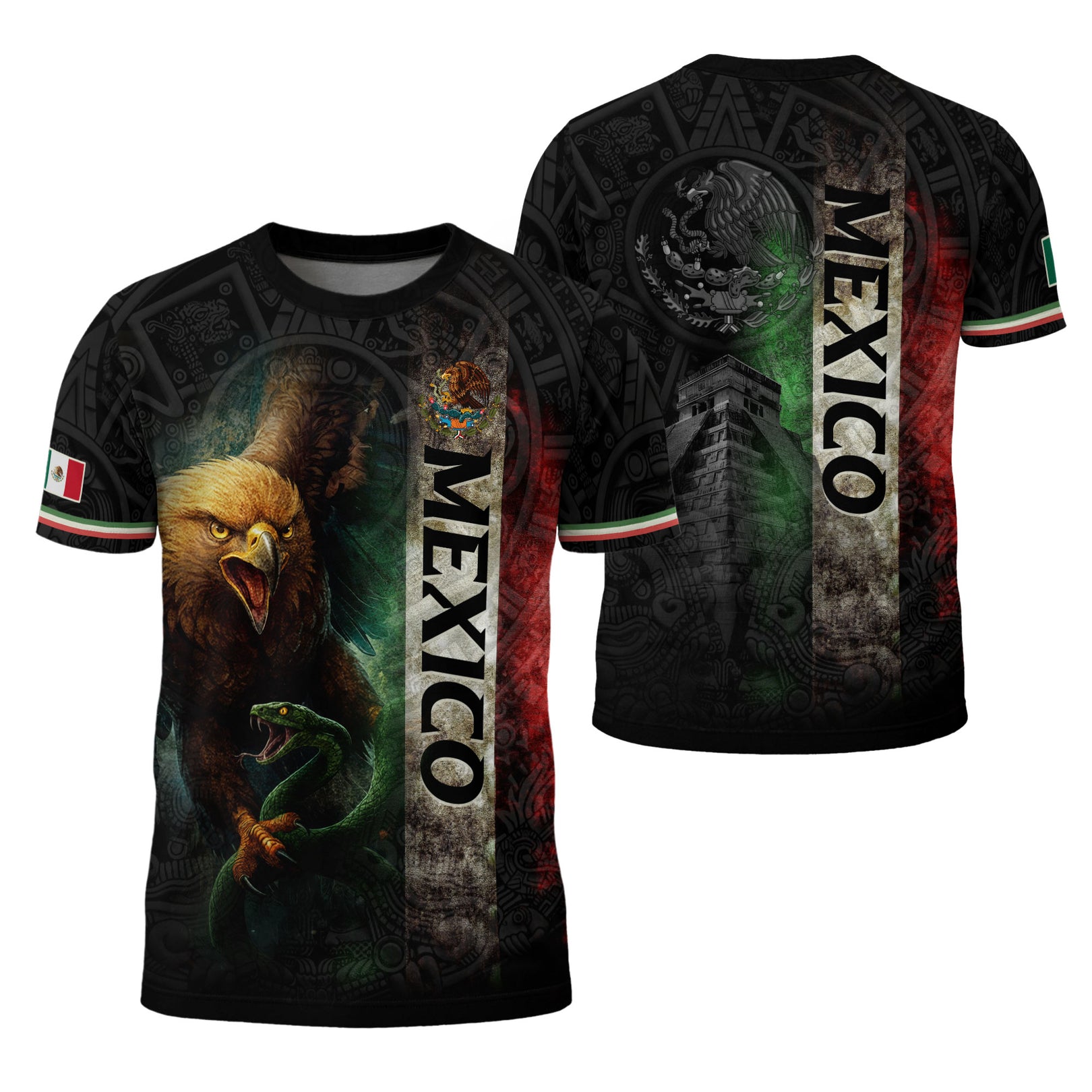 Men's Mexico Football Fan Printed Polo Shirt