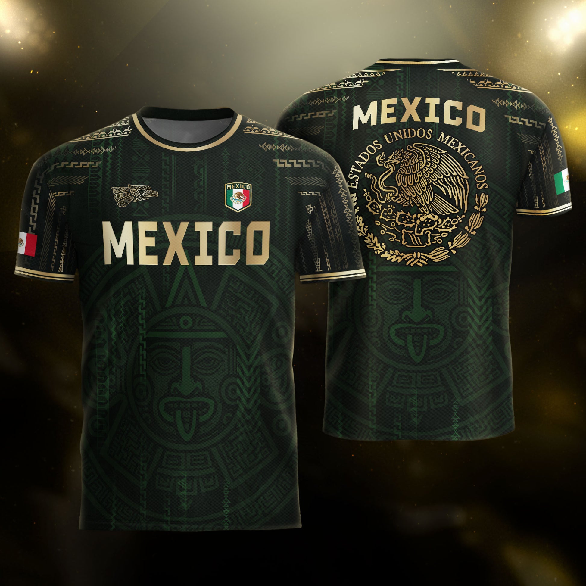 Men's Mexico Football Fan Printed Polo Shirt