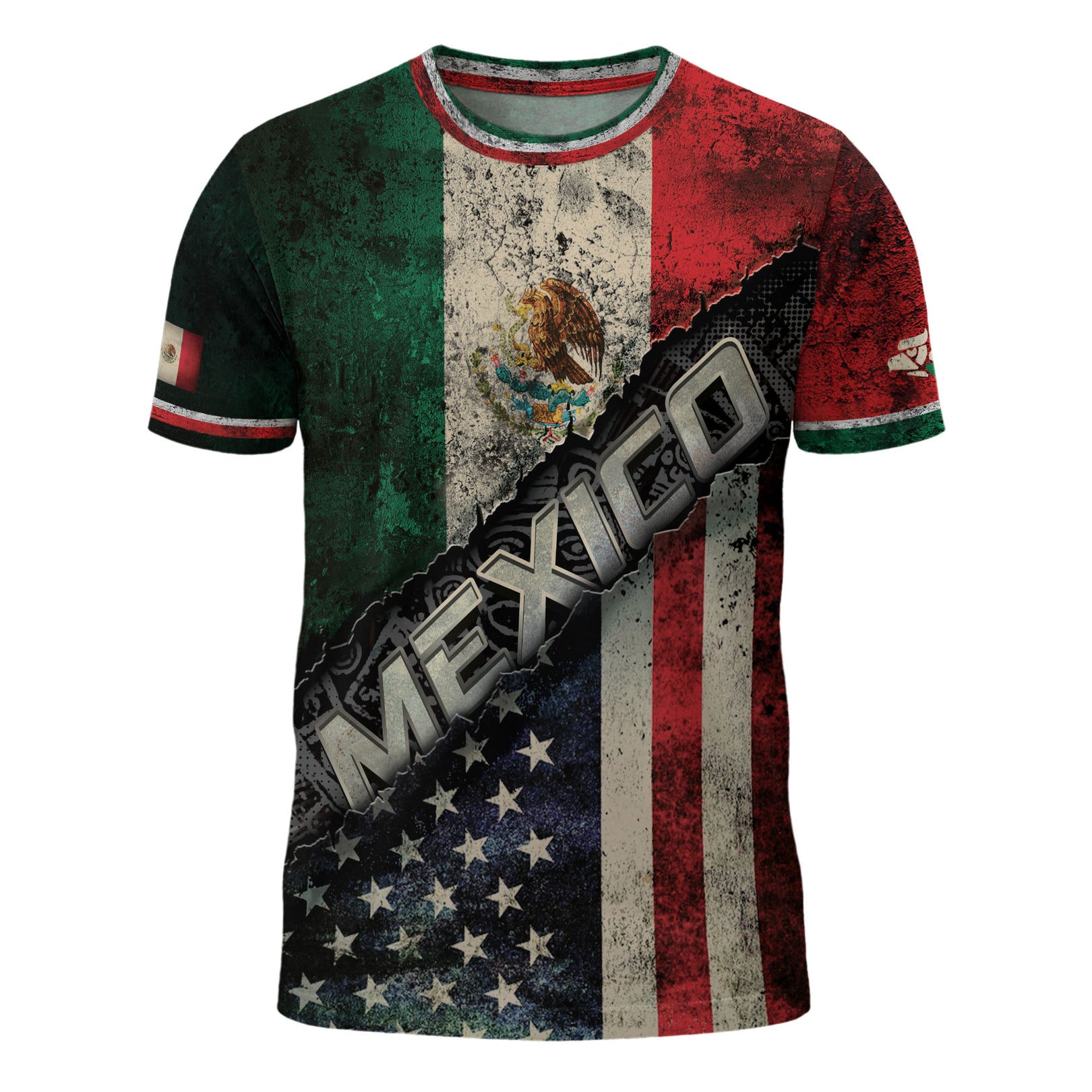 Men's Mexico Football Fan Printed Polo Shirt