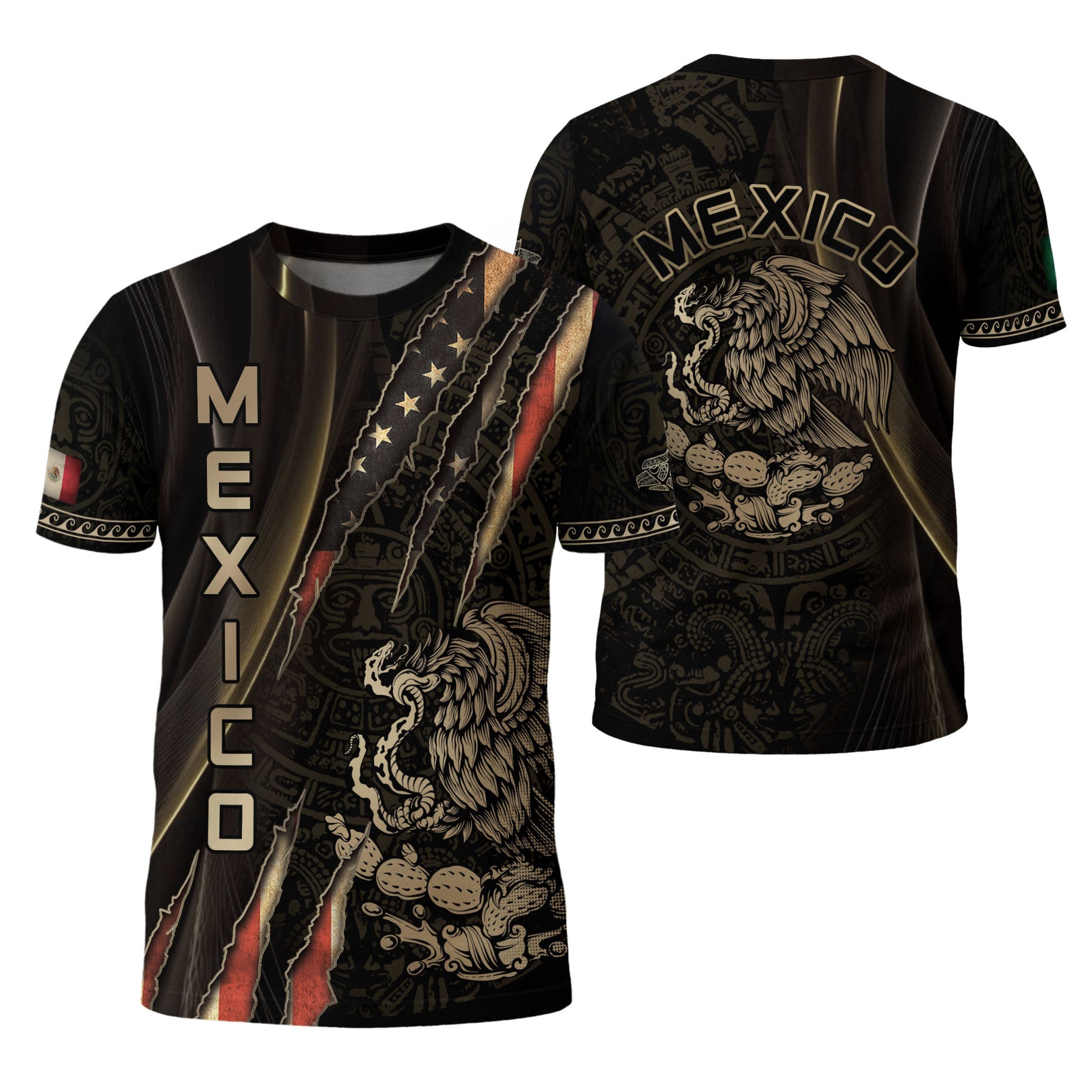 Men's Mexico Football Fan Printed Polo Shirt