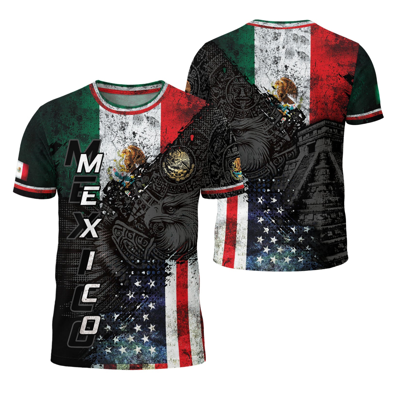 Men's Mexico Football Fan Printed Polo Shirt