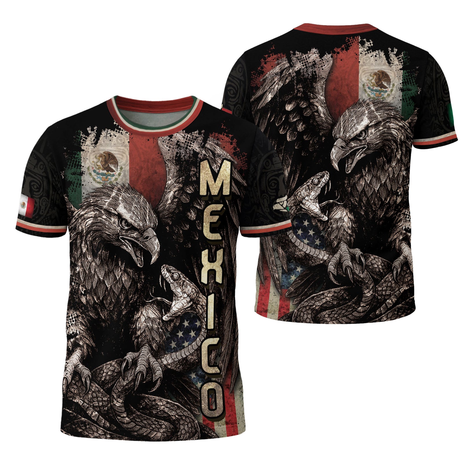 Men's Mexico Football Fan Printed Polo Shirt