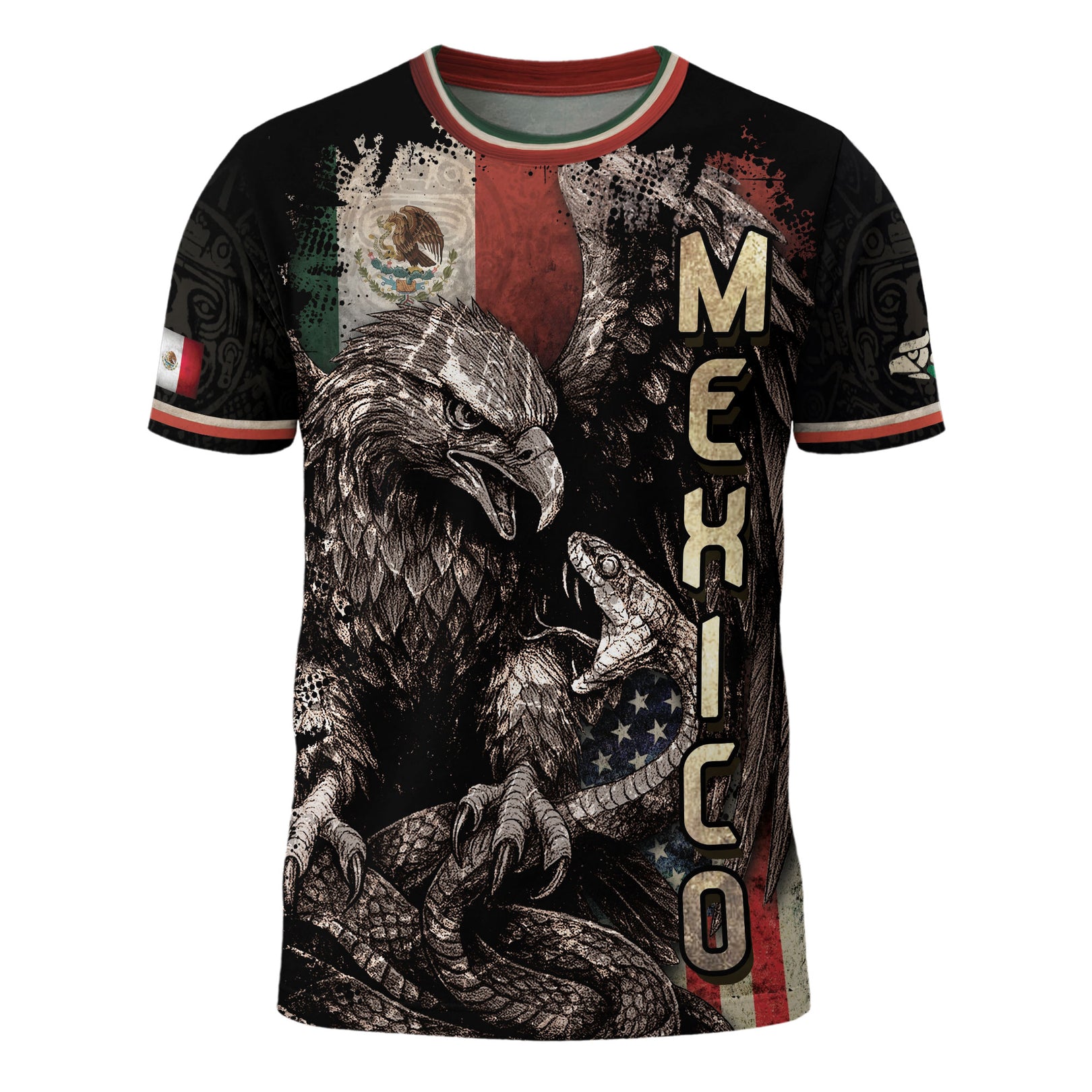 Men's Mexico Football Fan Printed Polo Shirt
