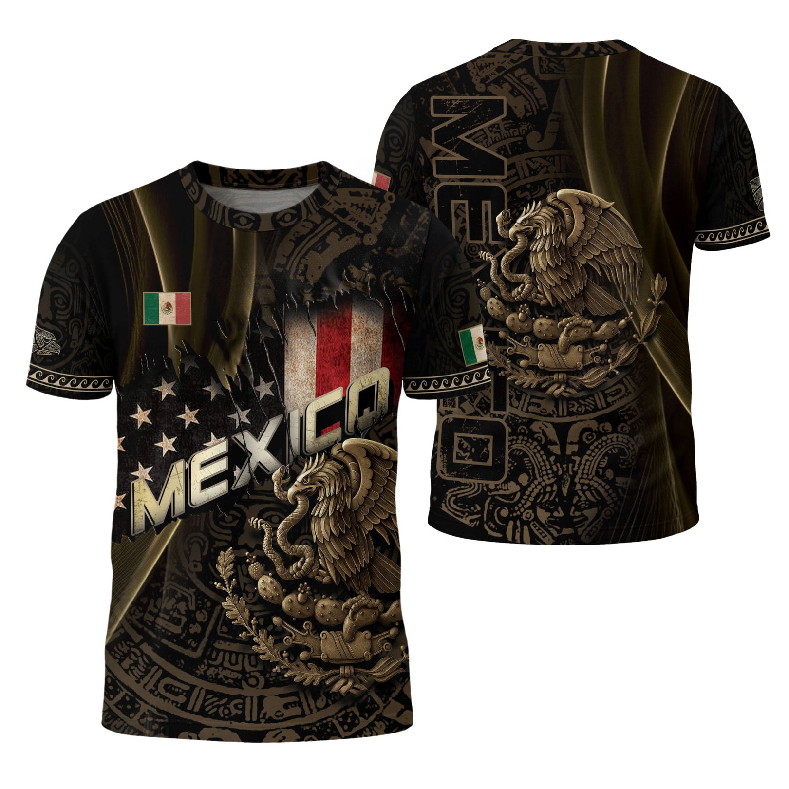 Men's Mexico Football Fan Printed Polo Shirt