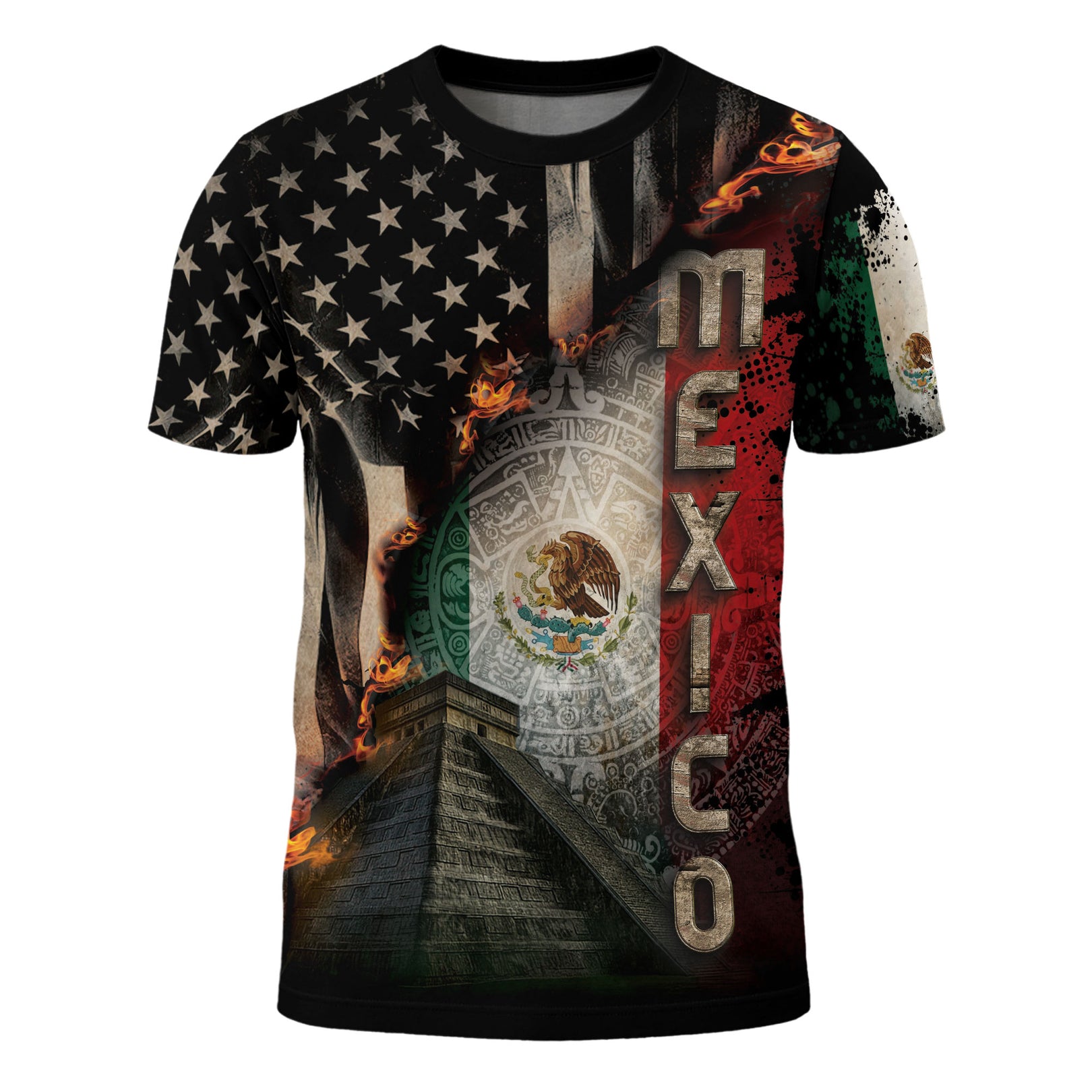 Men's Mexico Football Fan Printed Polo Shirt