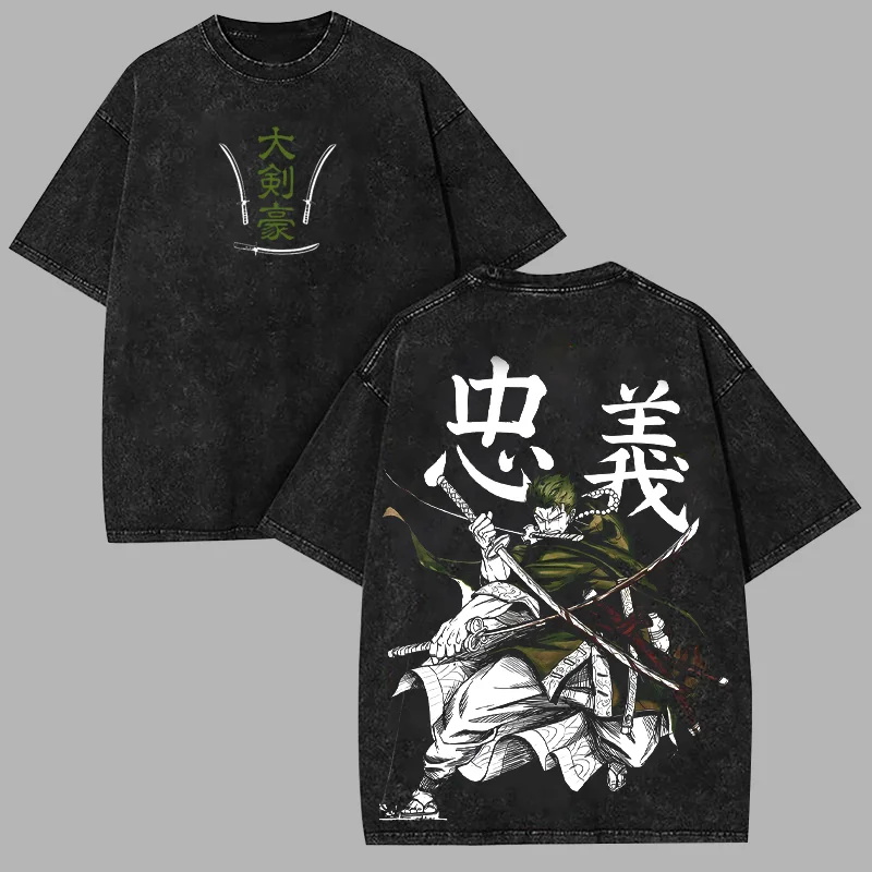 One Piece Roronoa Zoro Japanese Washed T-shirt
