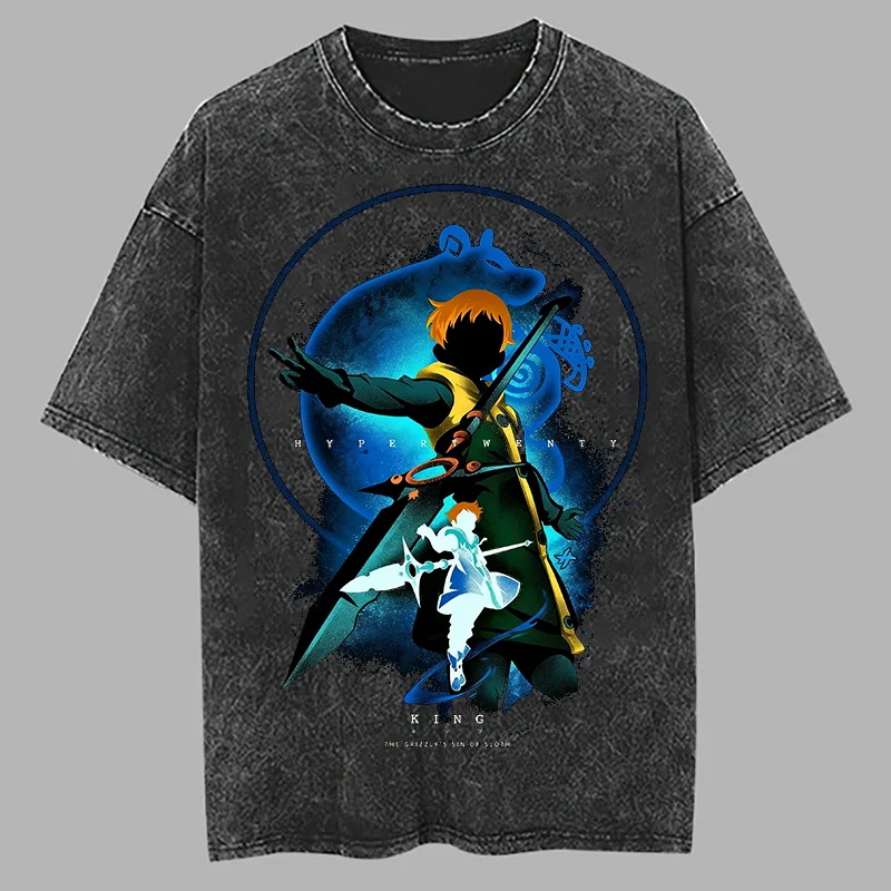 The Seven Deadly Sins King Japanese Washed T-shirt