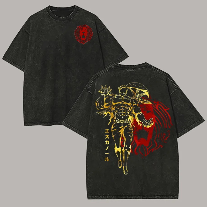 The Seven Deadly Sins Escanor Japanese Washed T-shirt