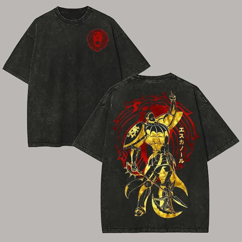 The Seven Deadly Sins Escanor Japanese Washed T-shirt