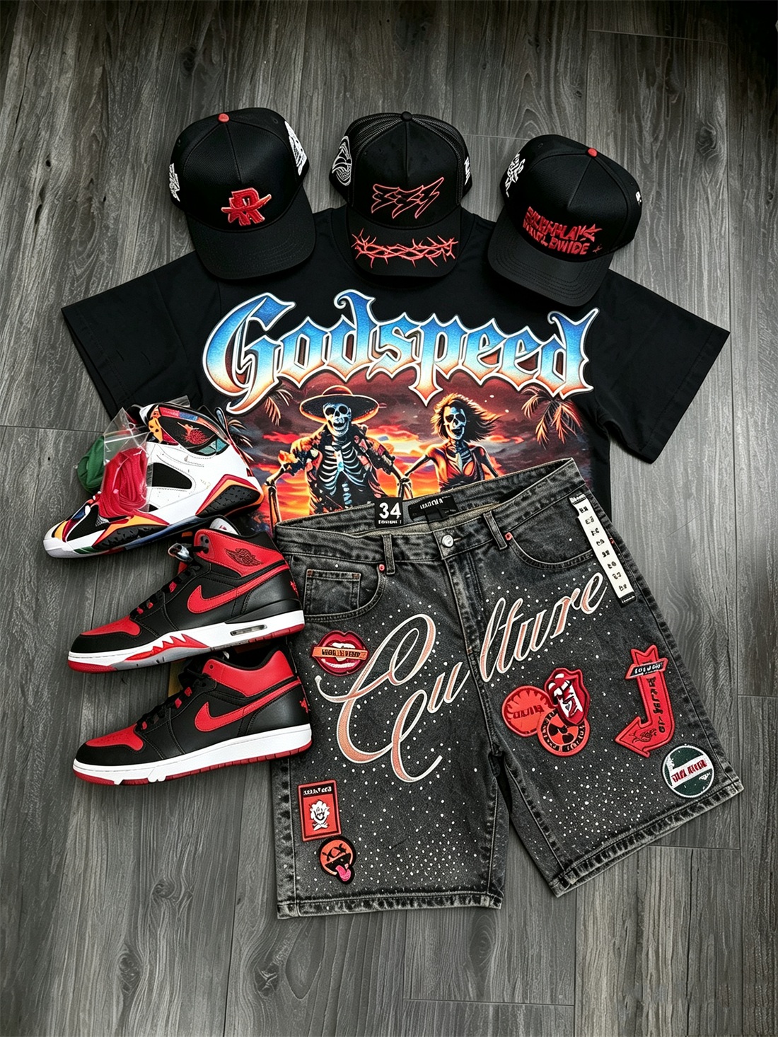 GodSpeed T-Shirt & Shorts Two-Piece Sets