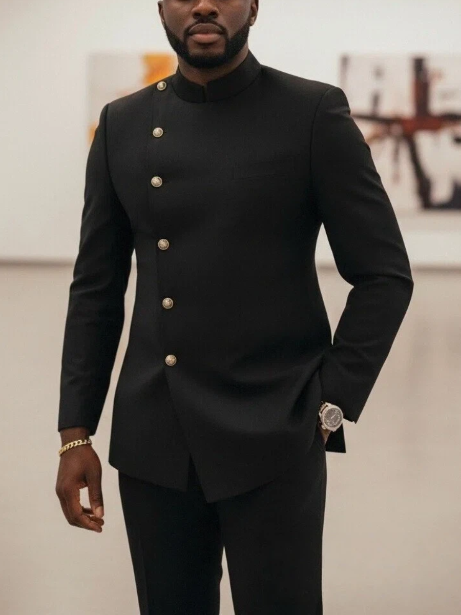 Classic Silk Top-Quality Fabric African Suit Men's Set Trousers