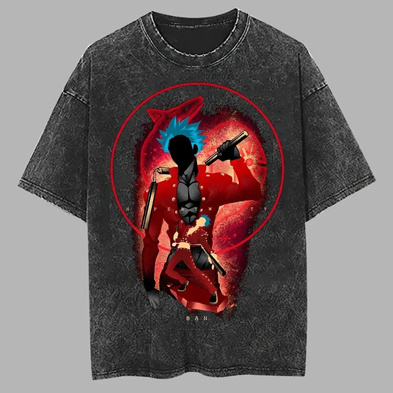 The Seven Deadly Sins Merlin Japanese Washed T-shirt
