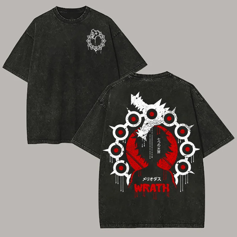 The Seven Deadly Sins Meliodas Japanese Washed T-shirt