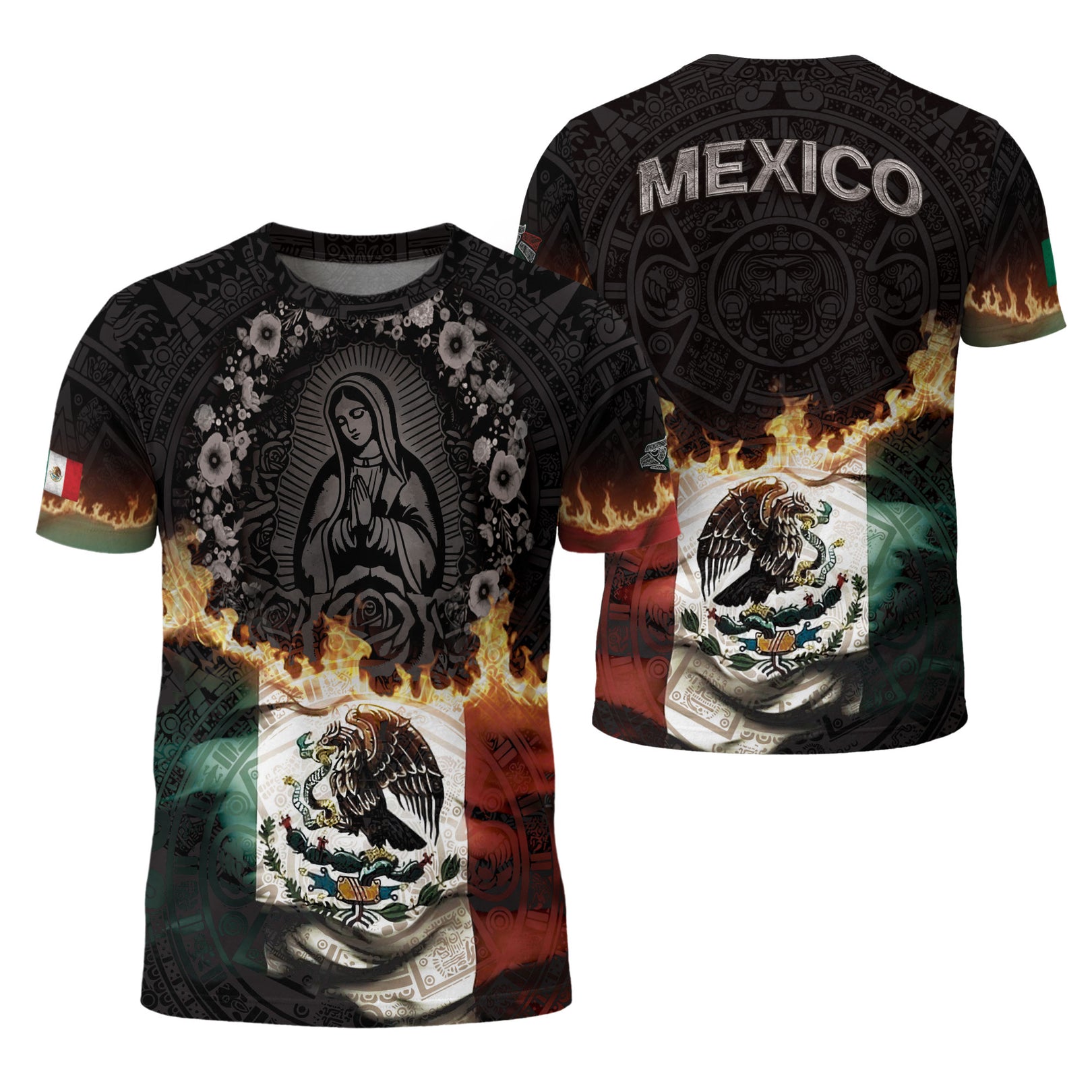 Men's Mexico Football Fan Printed Polo Shirt