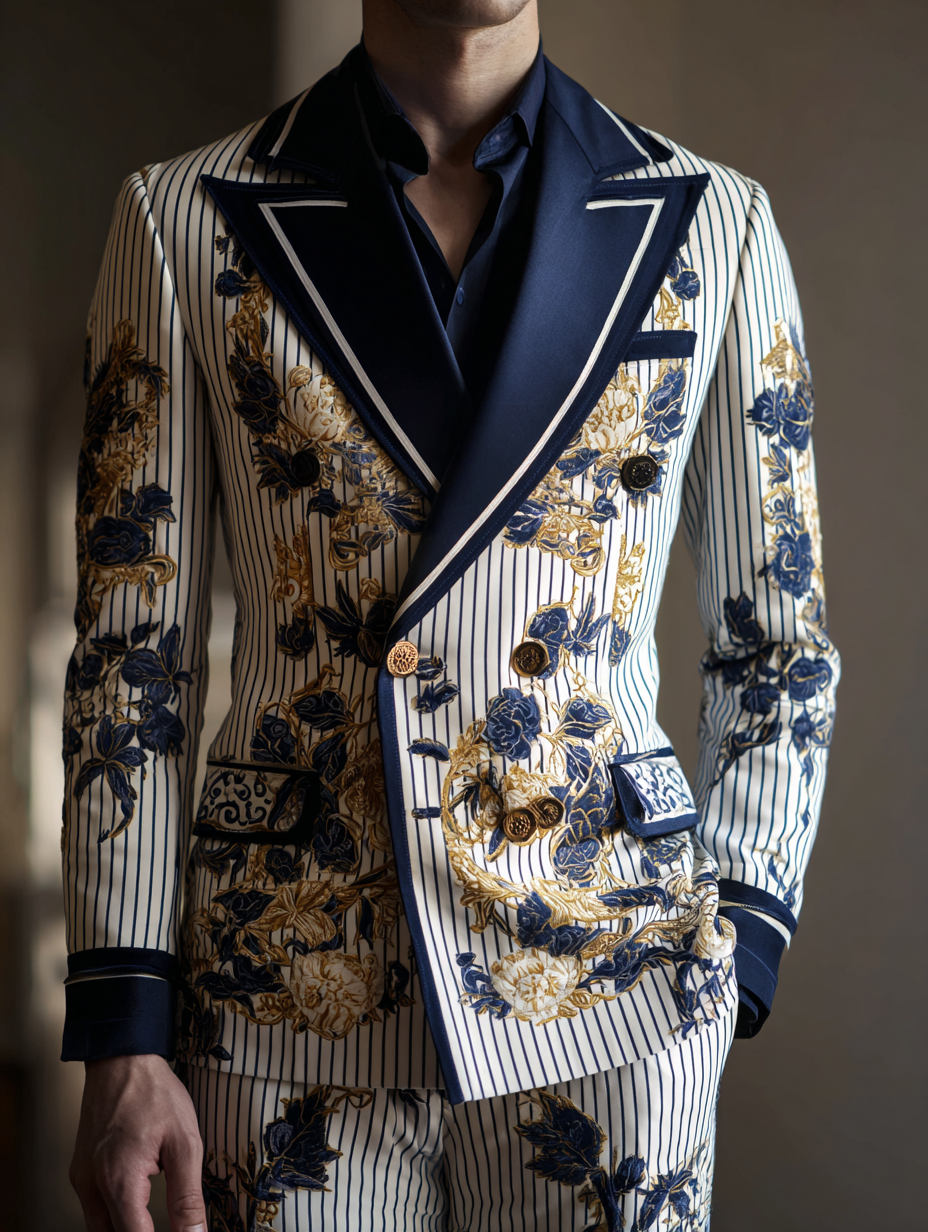 Men's Luxury Business Blazers Jacket Suits Trousers Pants Sets