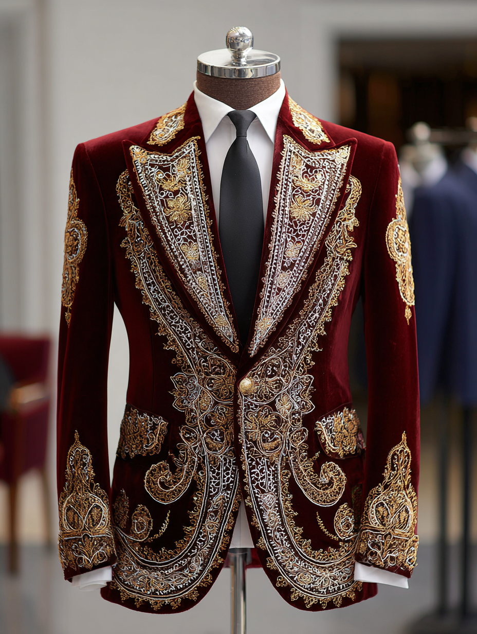 Men's Luxury Business Blazers Jacket Suits Trousers Pants Sets