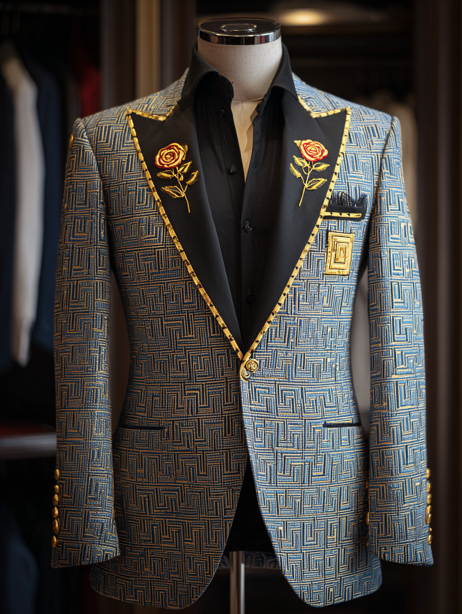 Men's Luxury Business Blazers Jacket Suits Trousers Pants Sets