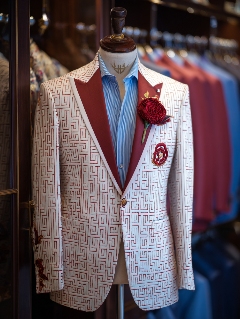 Men's Luxury Business Blazers Jacket Suits Trousers Pants Sets