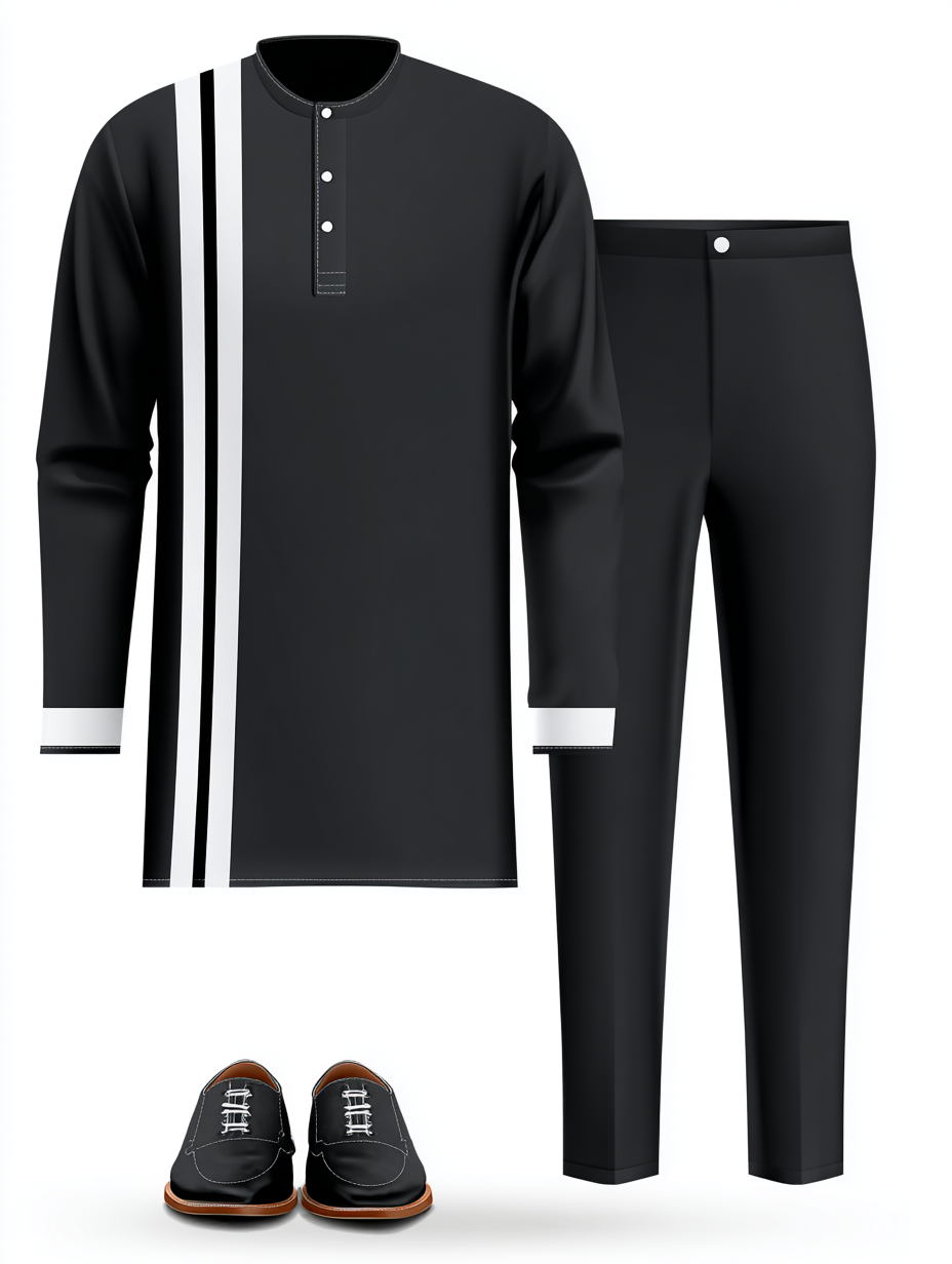 Classic Silk Top-Quality Fabric African Suit Men's Set Trousers