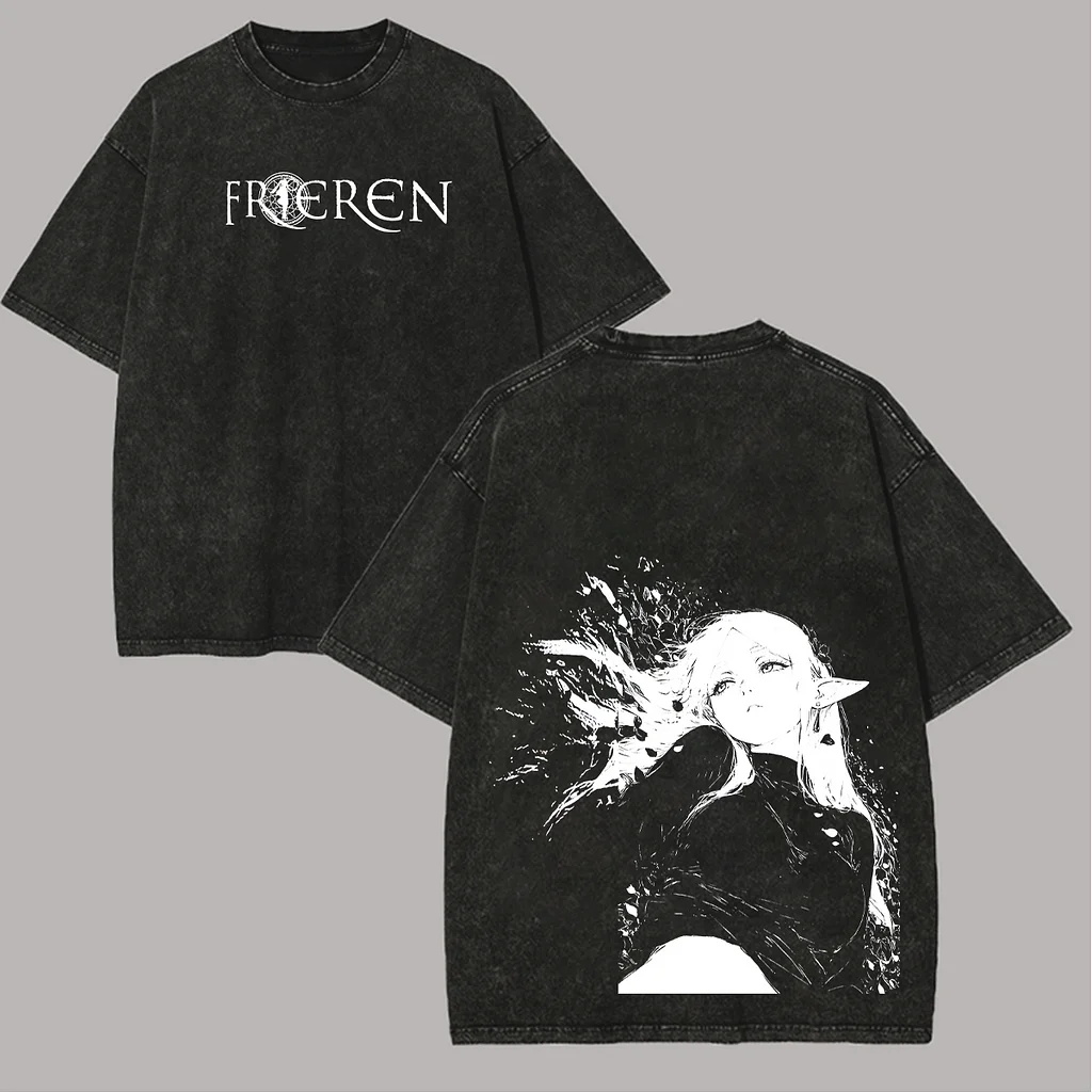 Frieren: Beyond Journey's End Printed Unisex Washed T-Shirt