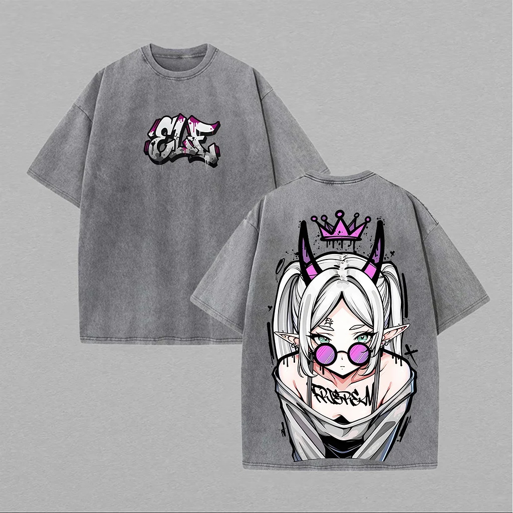 Jujutsu Kaisen Satoru Gojo Printed Unisex Washed T-Shirt