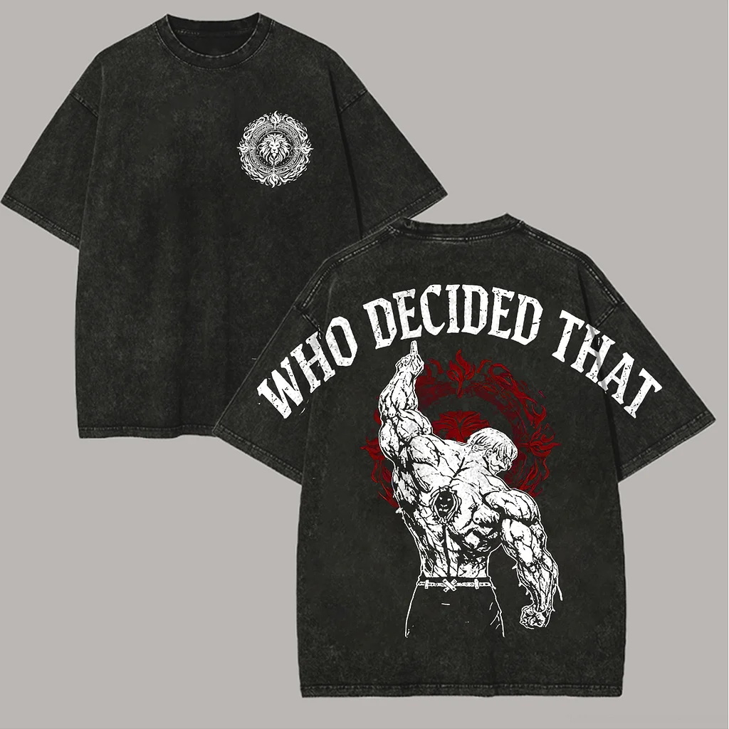 Jujutsu Kaisen Satoru Gojo Printed Unisex Washed T-Shirt