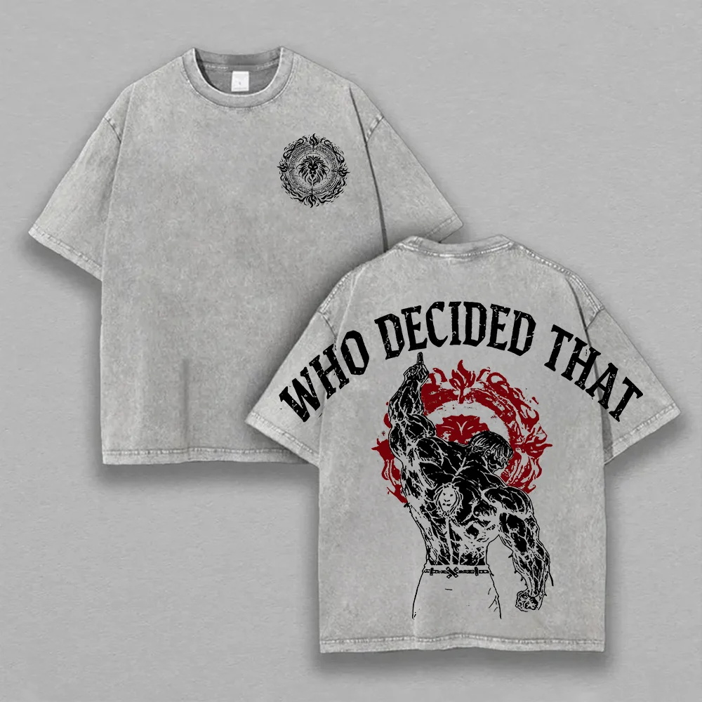 Jujutsu Kaisen Satoru Gojo Printed Unisex Washed T-Shirt