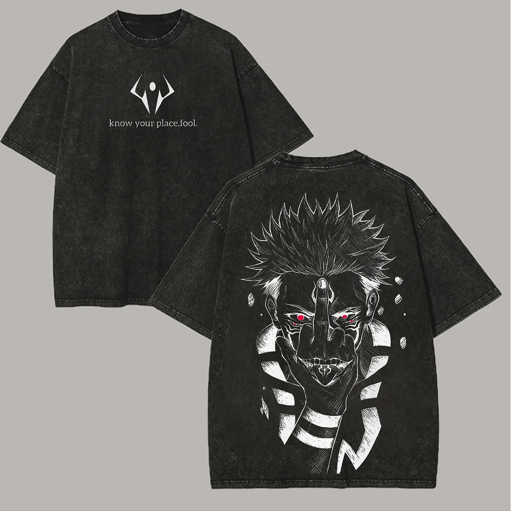 Jujutsu Kaisen Satoru Gojo Printed Unisex Washed T-Shirt