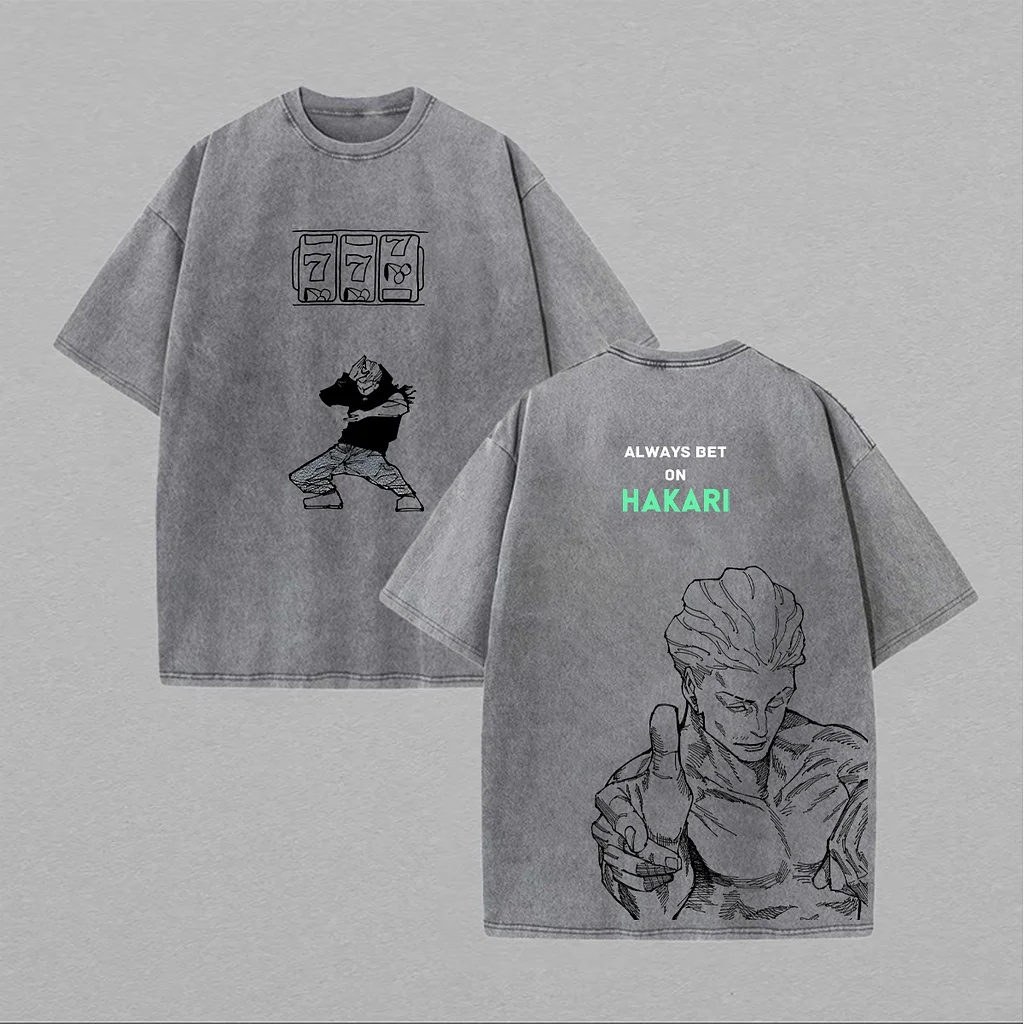 Jujutsu Kaisen Satoru Gojo Printed Unisex Washed T-Shirt