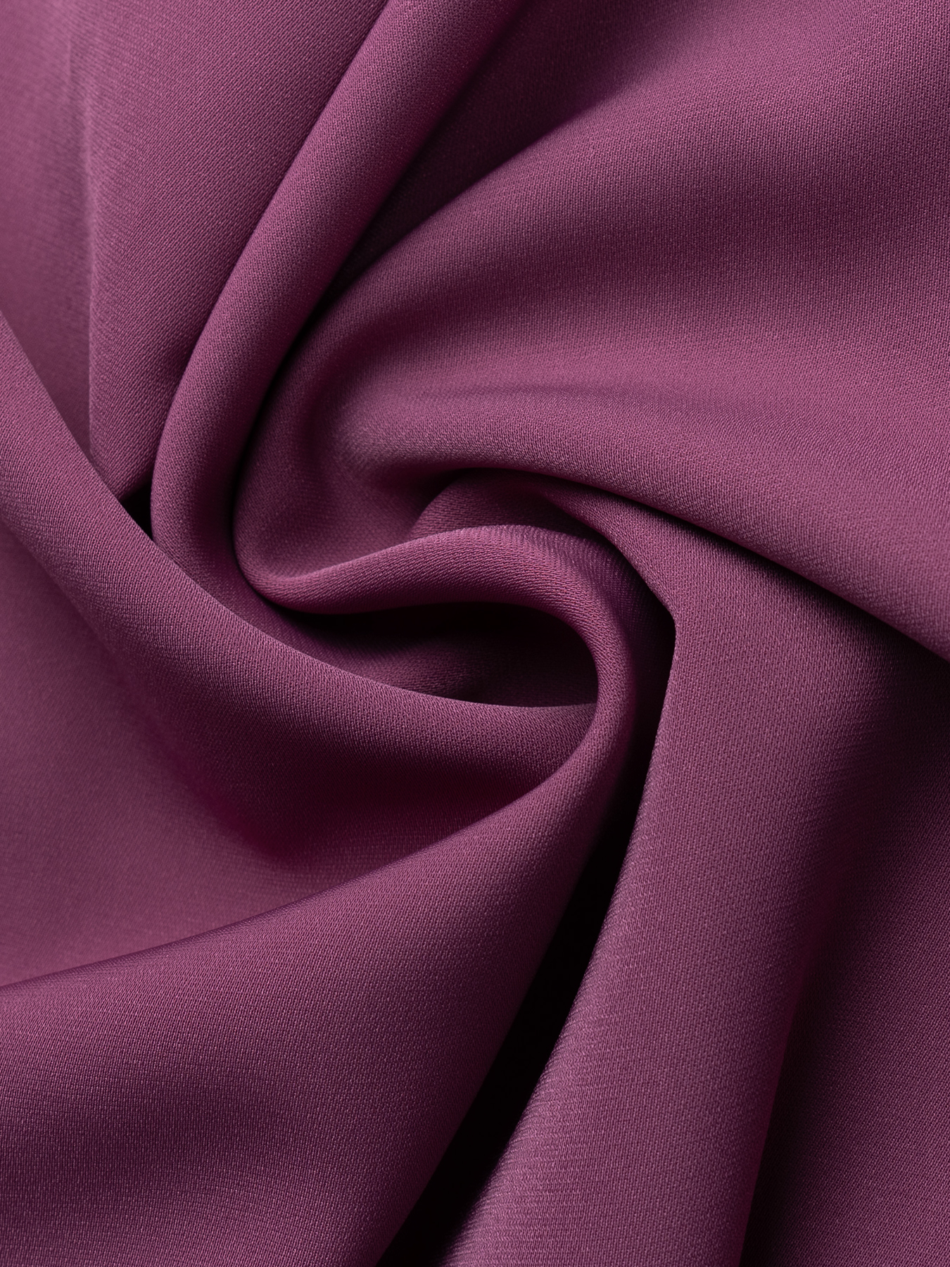 Woman's Plum Satin Keyhole Cutout Lantern Sleeve Midi Dress