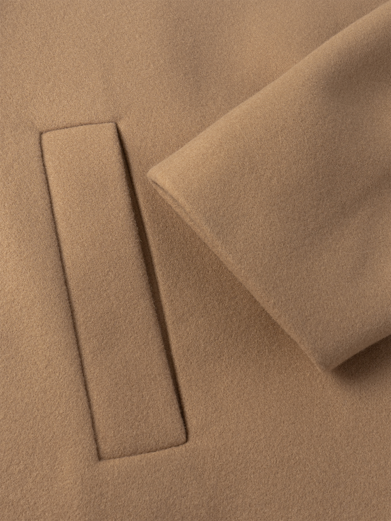 Women's Beige Oversized Single-Breasted Lapel Coat