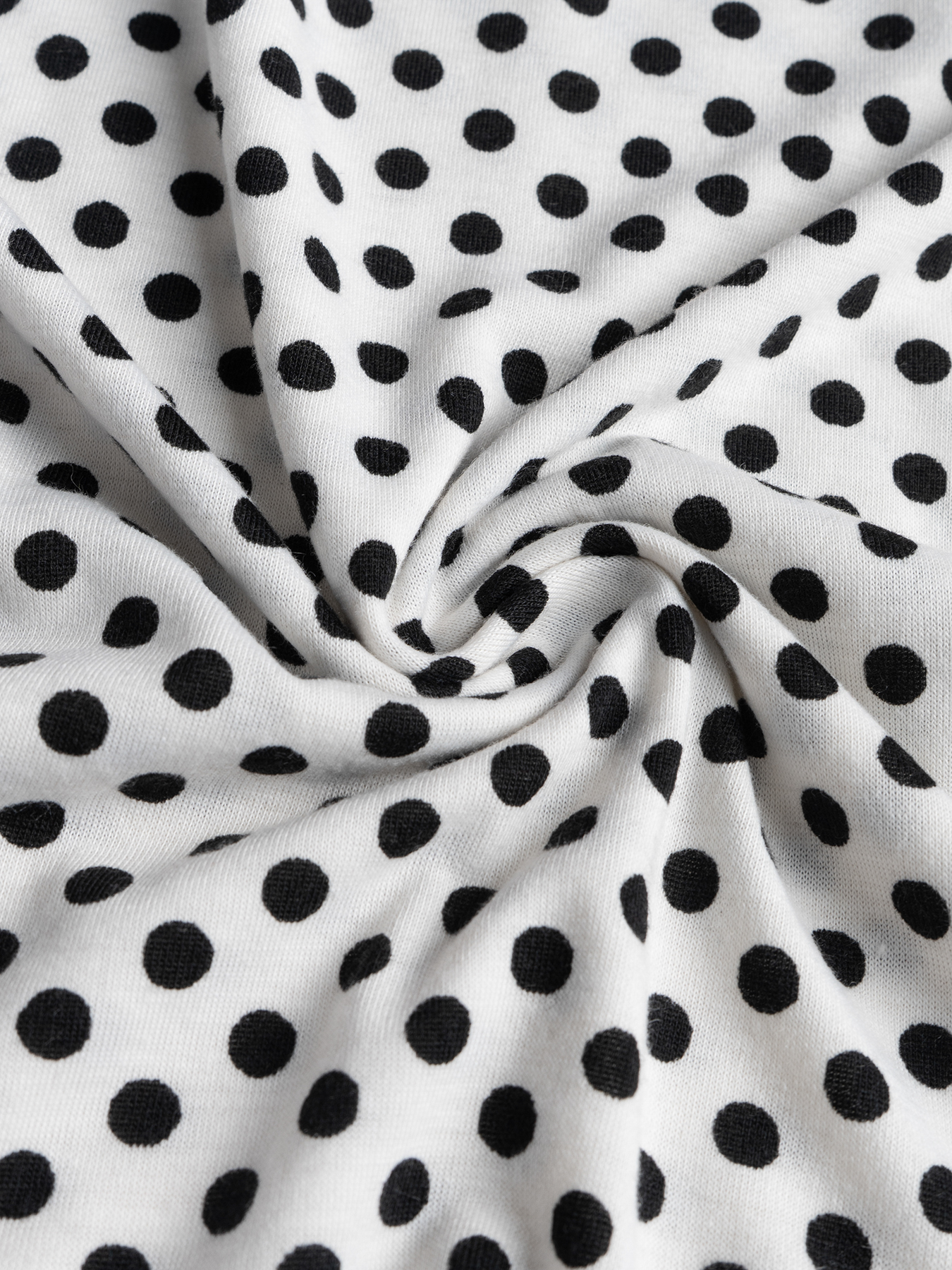 Women's White Spaghetti Strap Top with Black Polka Dot Print
