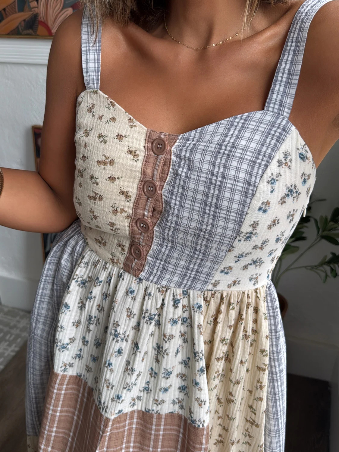 [Copy]Floral Print Mesh Sleeveless Maxi Dress