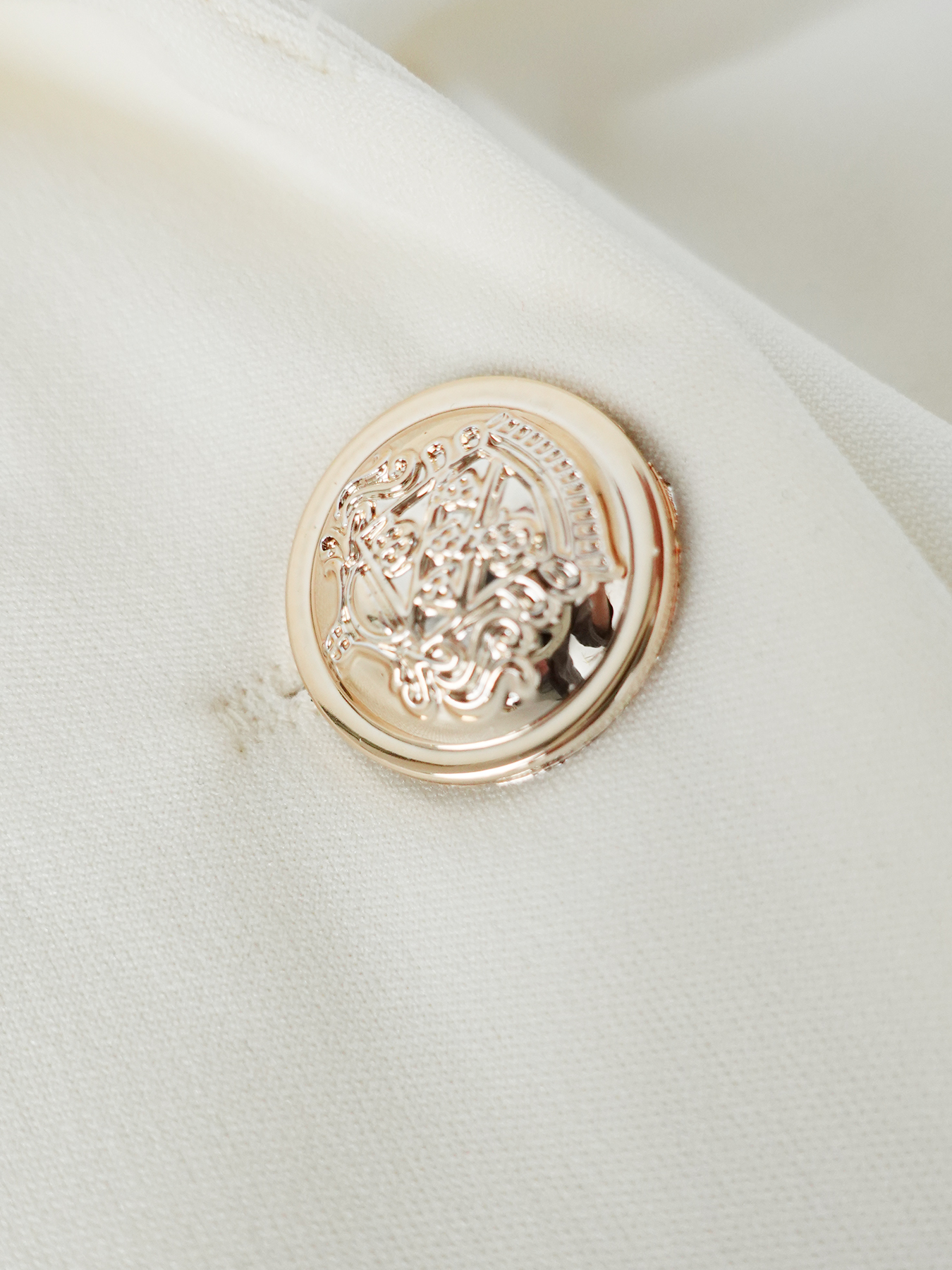 Women's White Double-Breasted Blazer and Pleated Mini Skirt Set