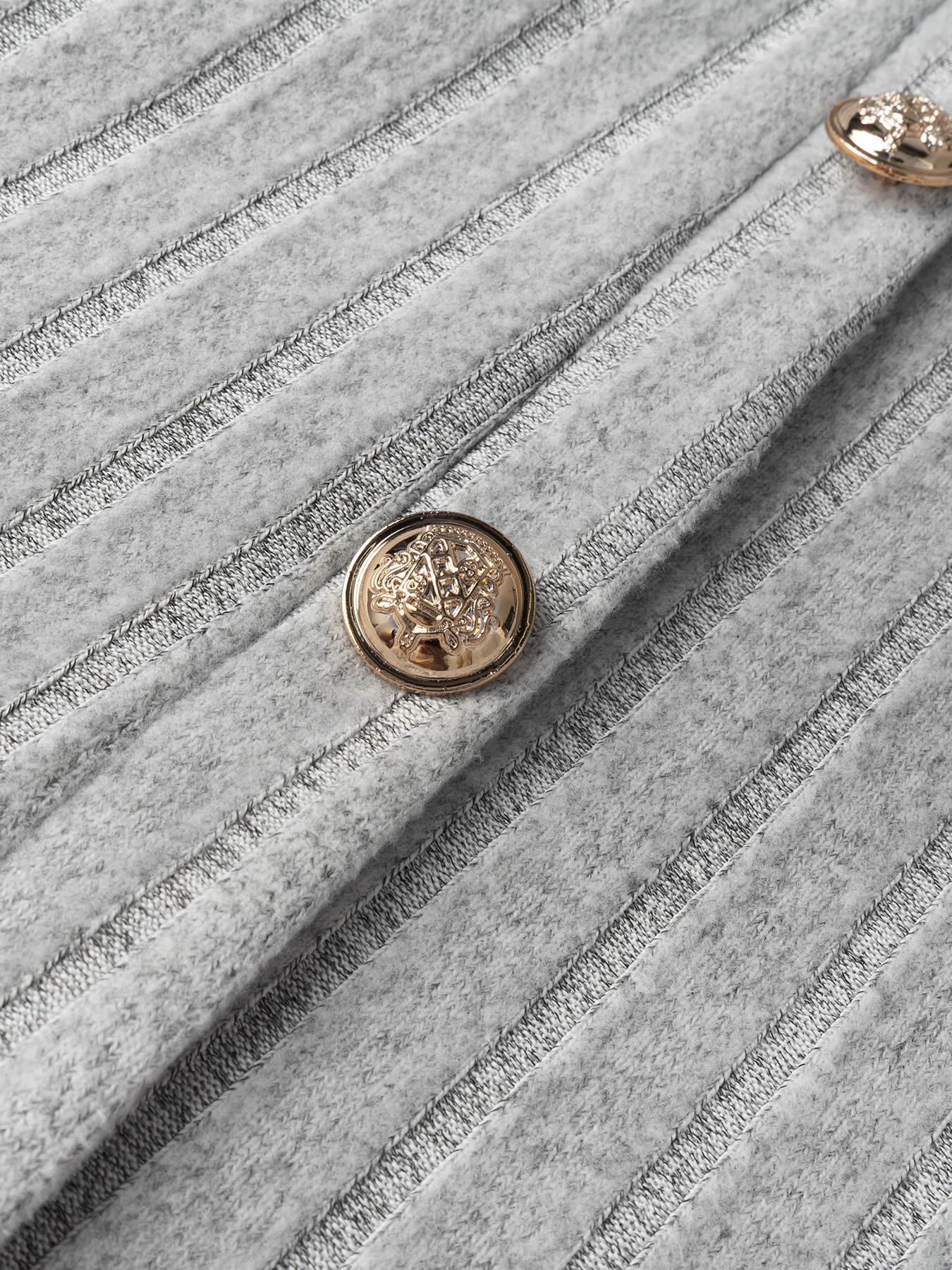 Woman's Gray Collared Wrap V-Neck Long Sleeve Ribbed Bodycon Mini Dress