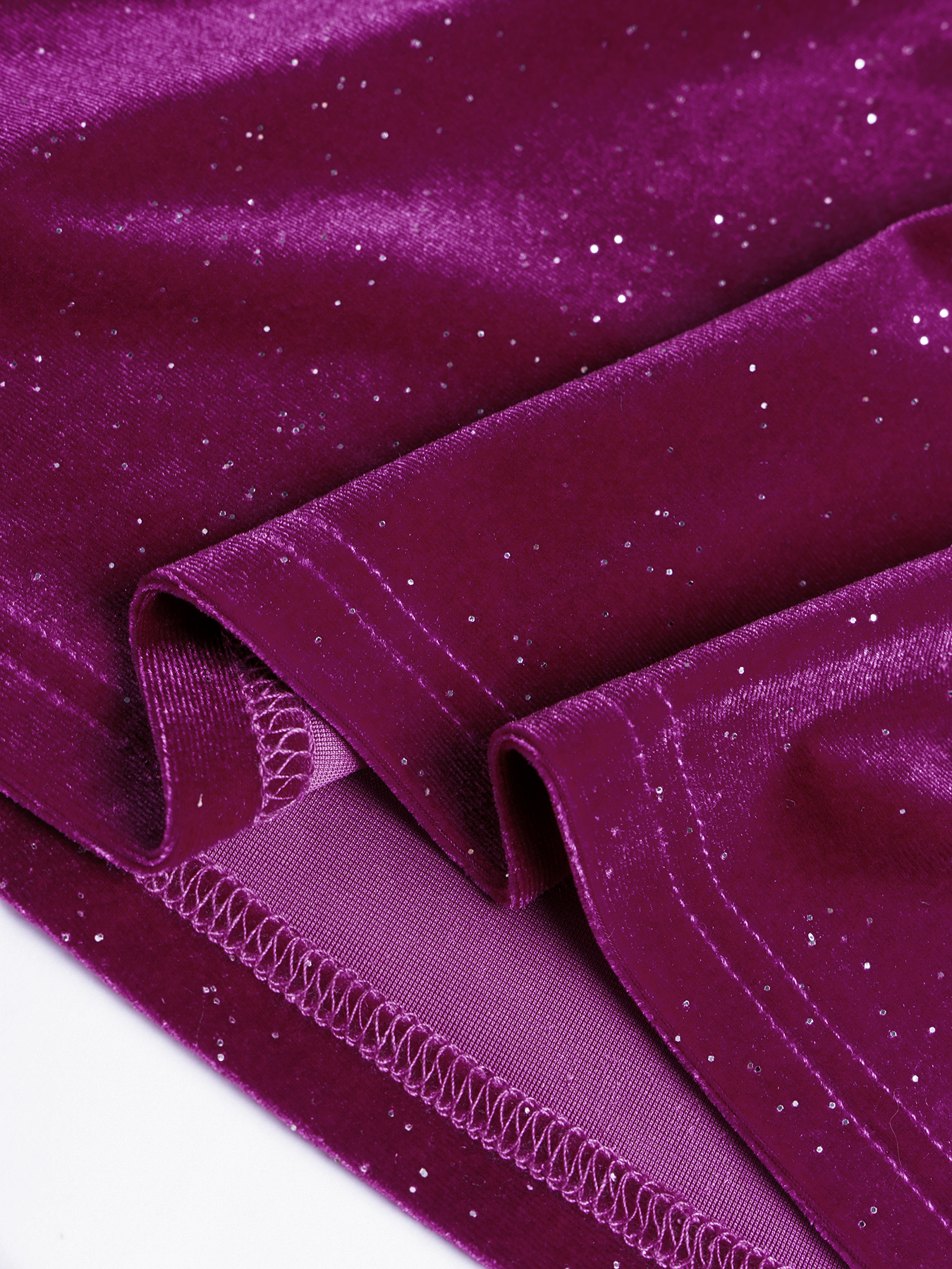 Woman's Plum Velvet Off-Shoulder Ruched Asymmetric Mini Dress