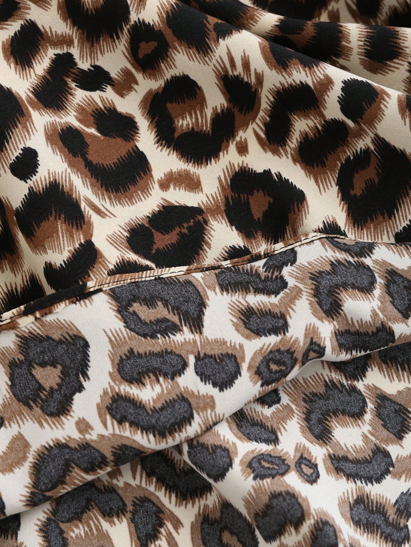 Women's Leopard Print Smocked Tube Top and Tiered Mini Skirt Set