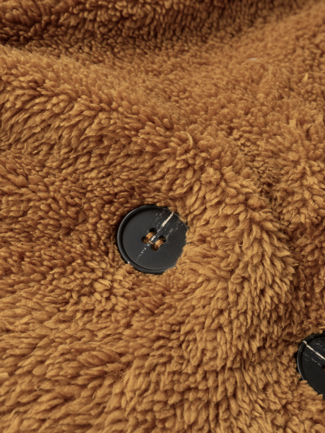 Women's Brown Teddy Fleece Hooded Long Coat