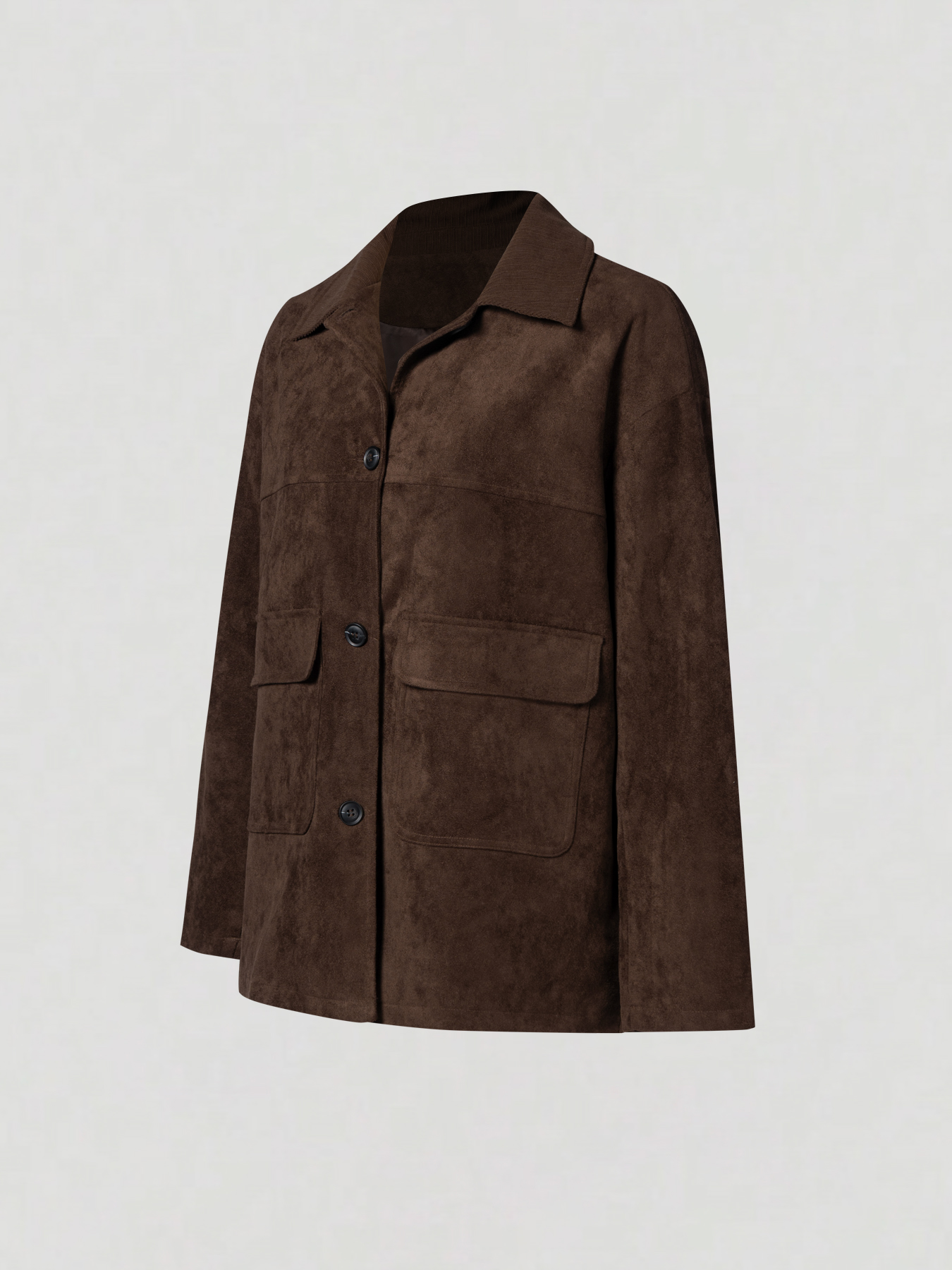 2026 Spring/Summer New Style Retro Lapel Single-breasted Suede Texture Casual Jacket