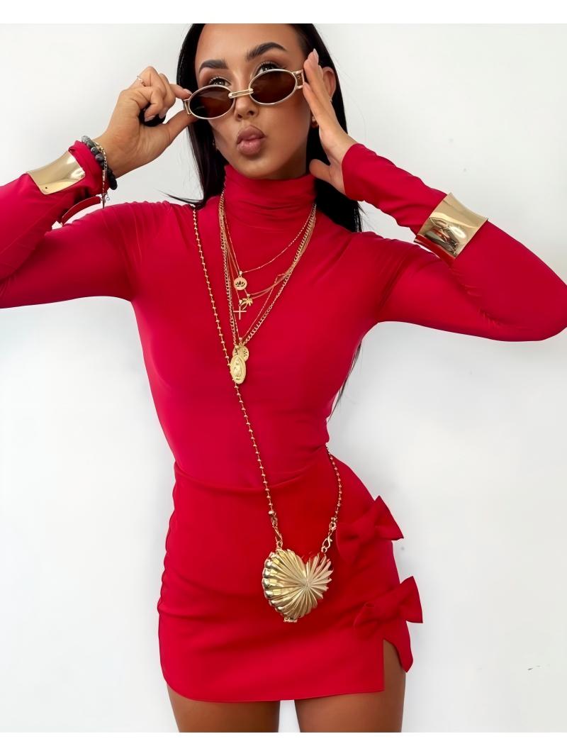 Woman's High-quality solid color turtleneck sweater