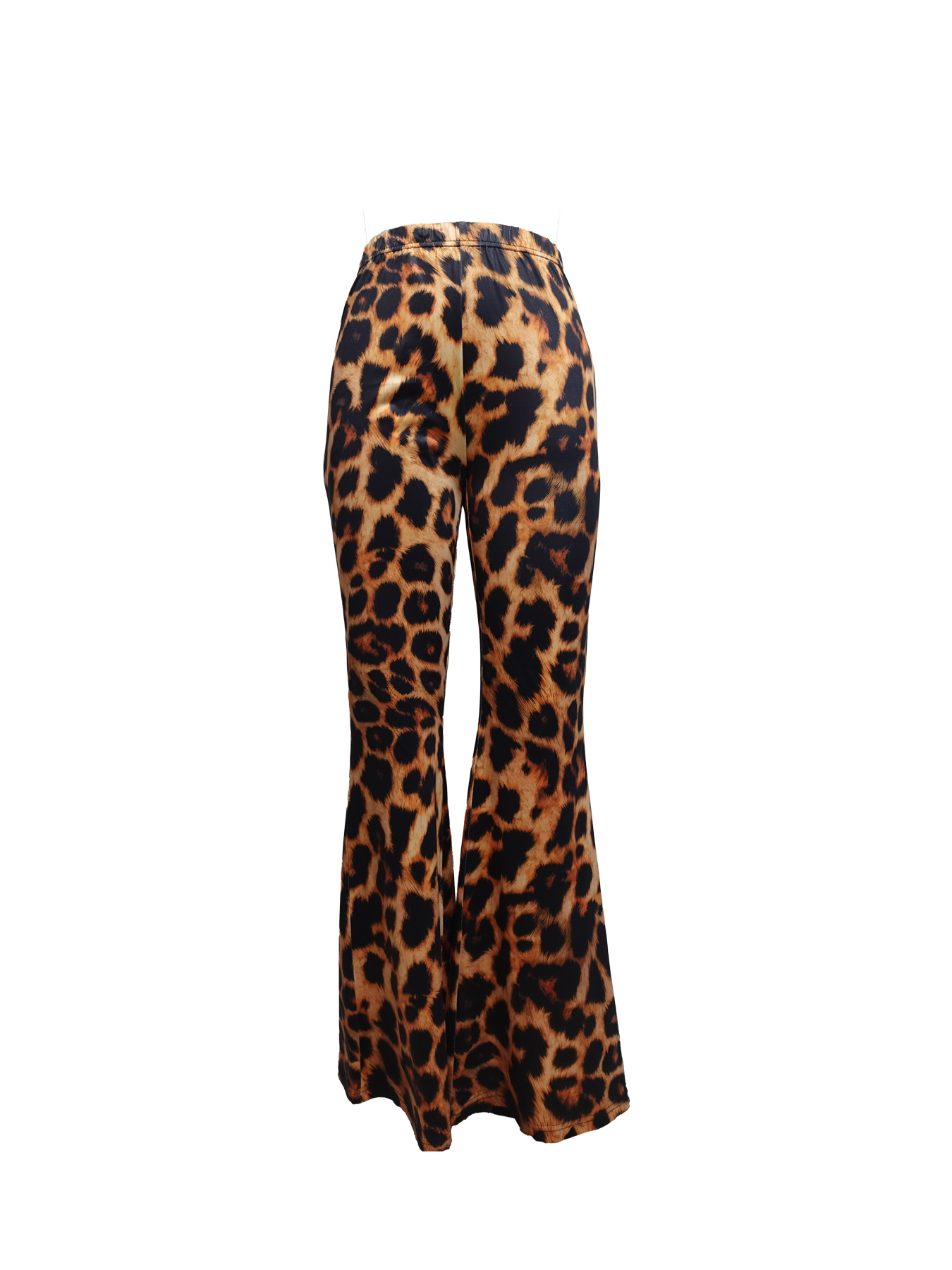 Women's Leopard Print Flare Pants