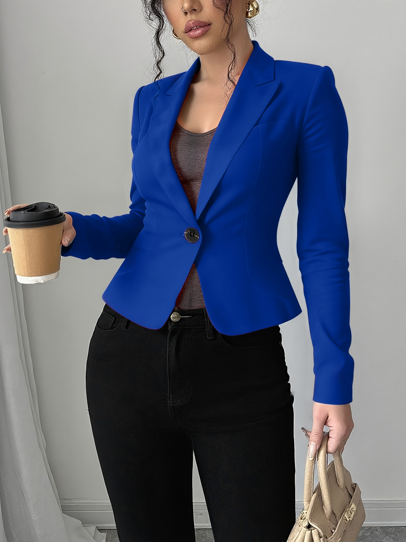Women's Single-Breasted Tailored Blazer
