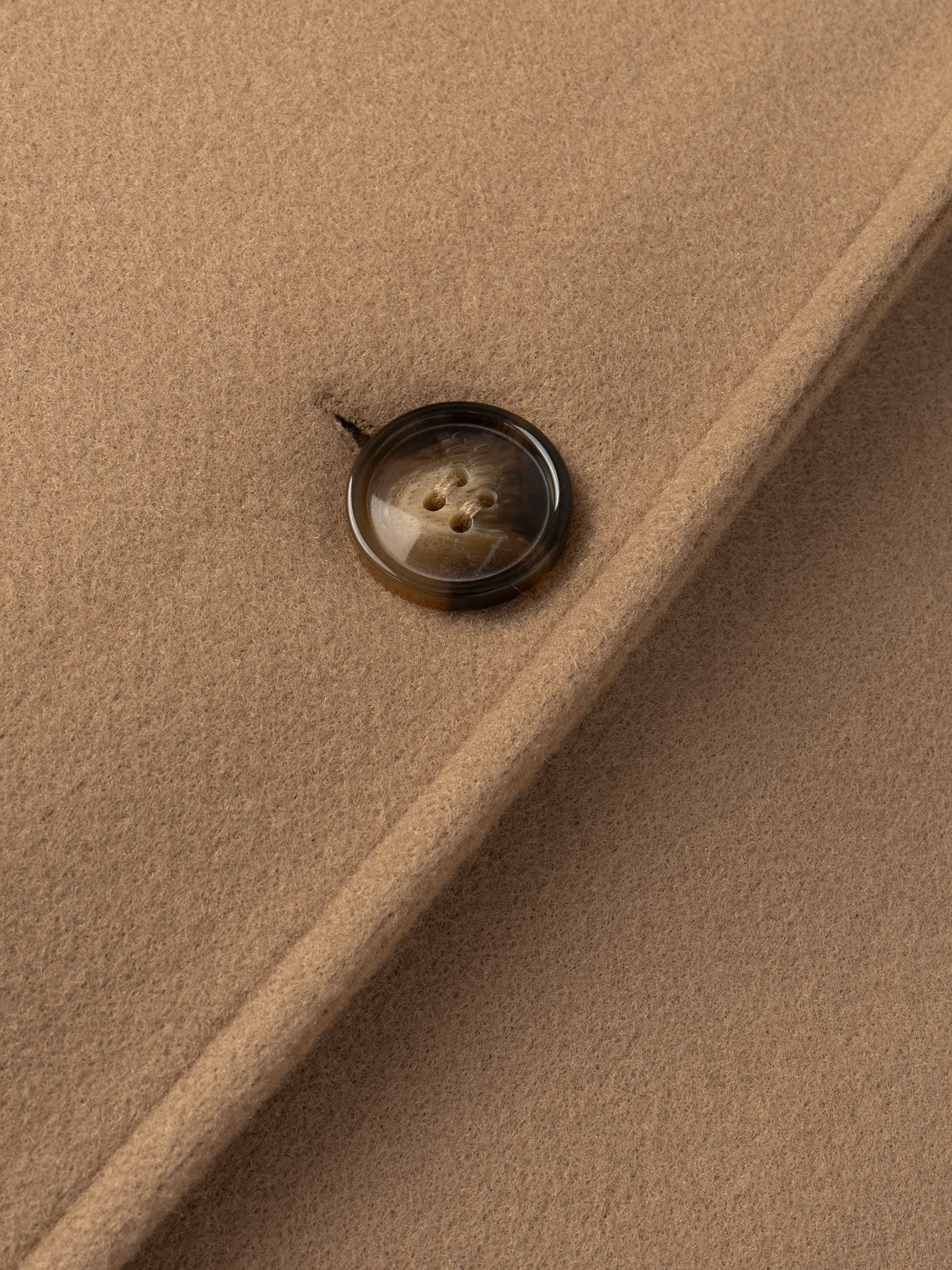 Women's Beige Oversized Single-Breasted Lapel Coat